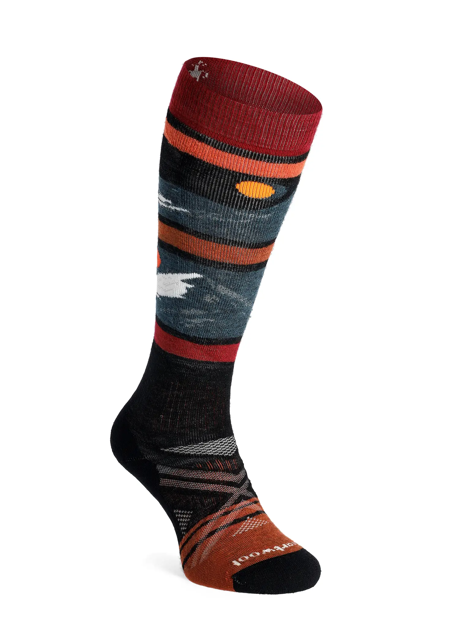 Skijaške čarape Smartwool Ski Full Cushion Midnight Ski Pattern OTC Socks - black