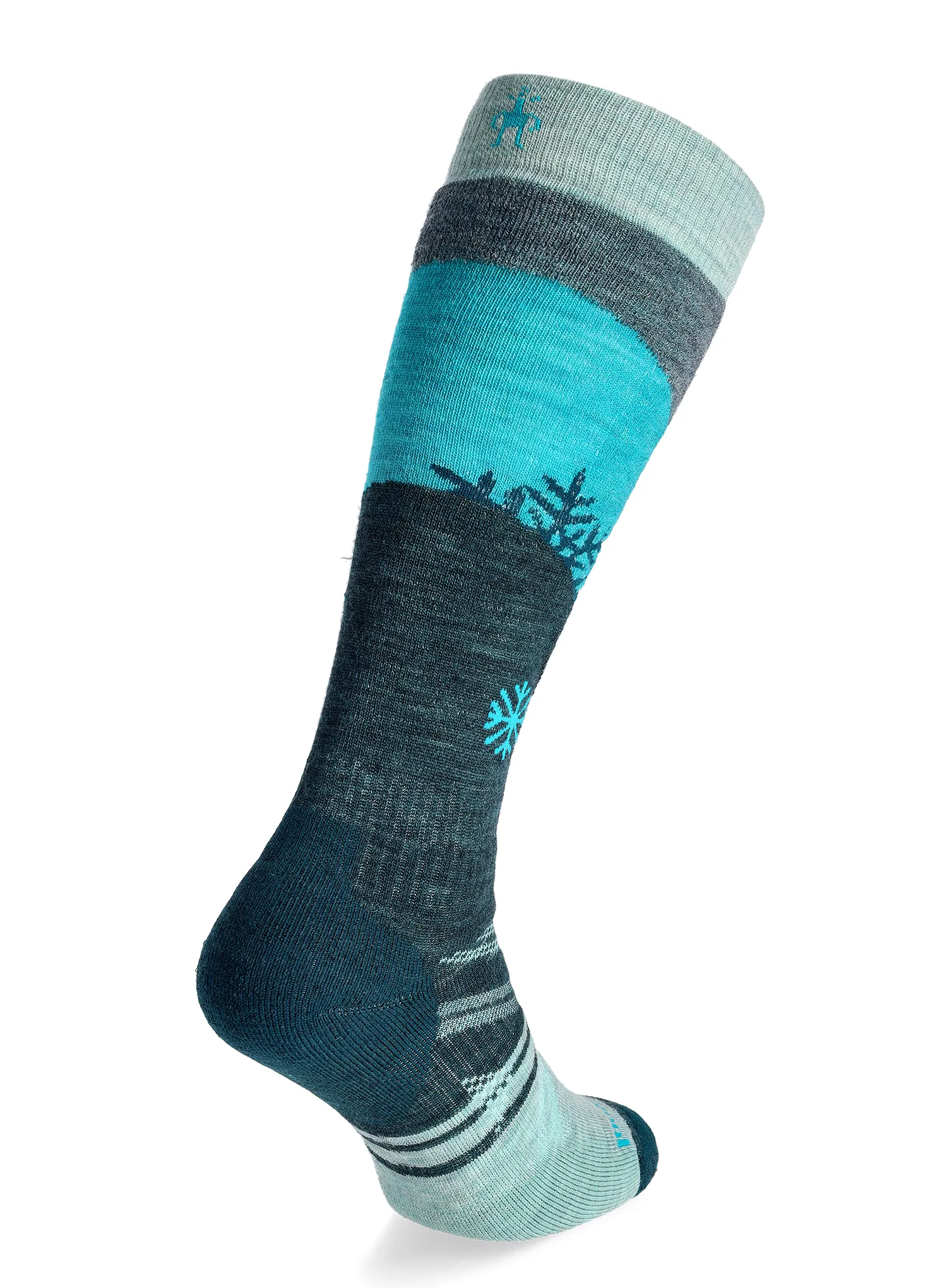 Ženske čarape Smartwool Ski Full Cushion Snowpocalypse Pattern OTC - frosty green