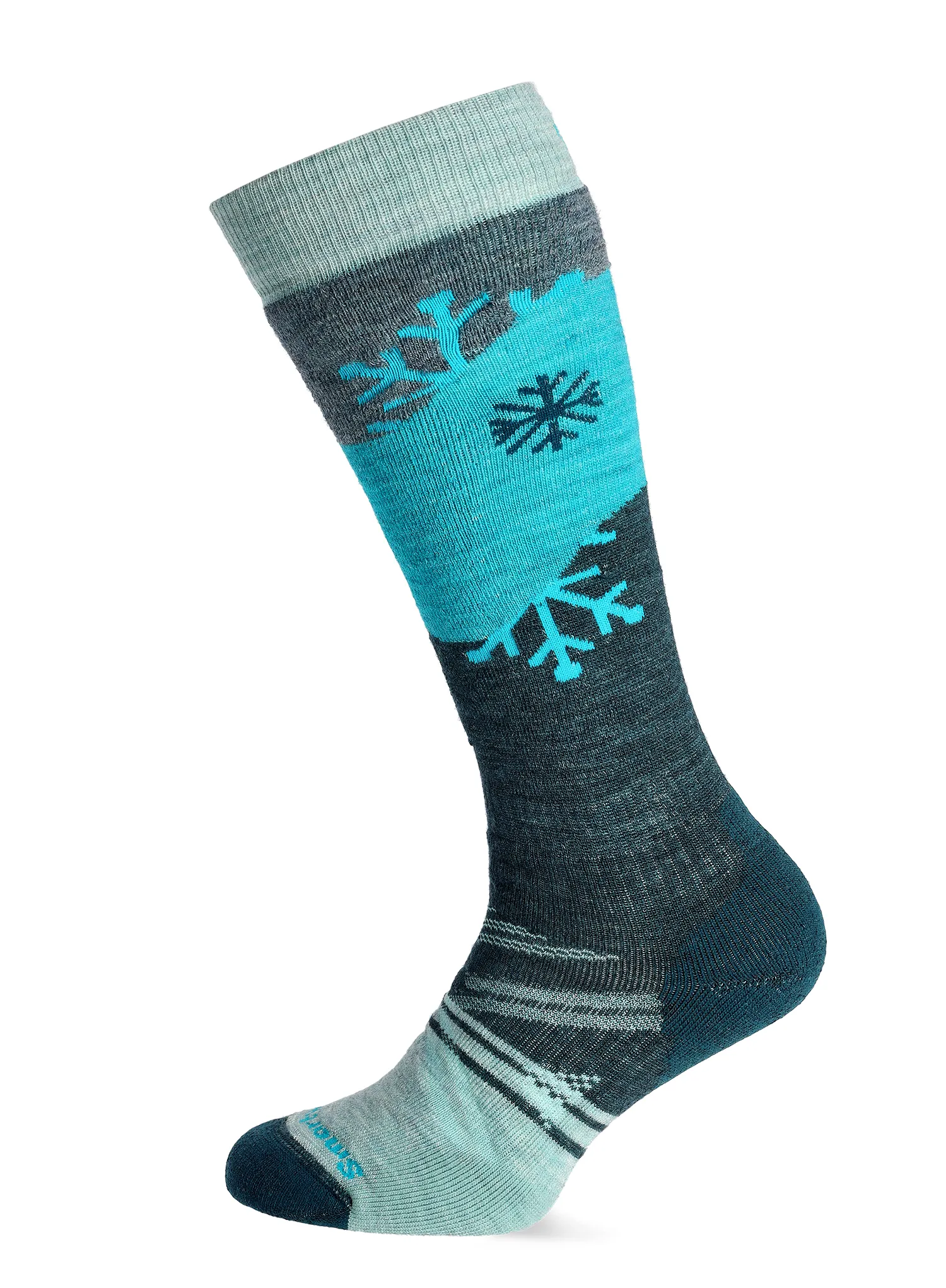 Ženske čarape Smartwool Ski Full Cushion Snowpocalypse Pattern OTC - frosty green