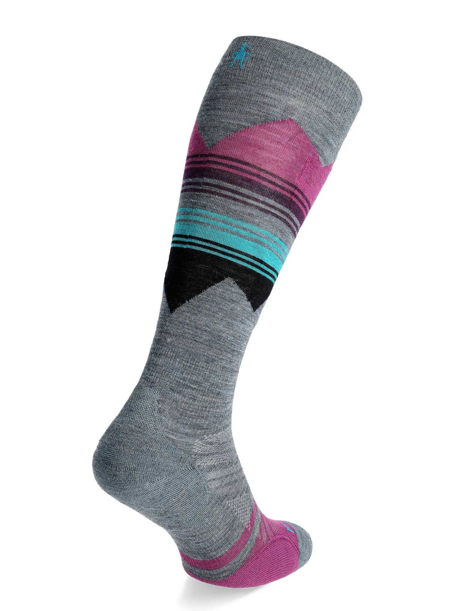 Ženske čarape Smartwool Ski TC Pattern OTC Socks - pewter blue