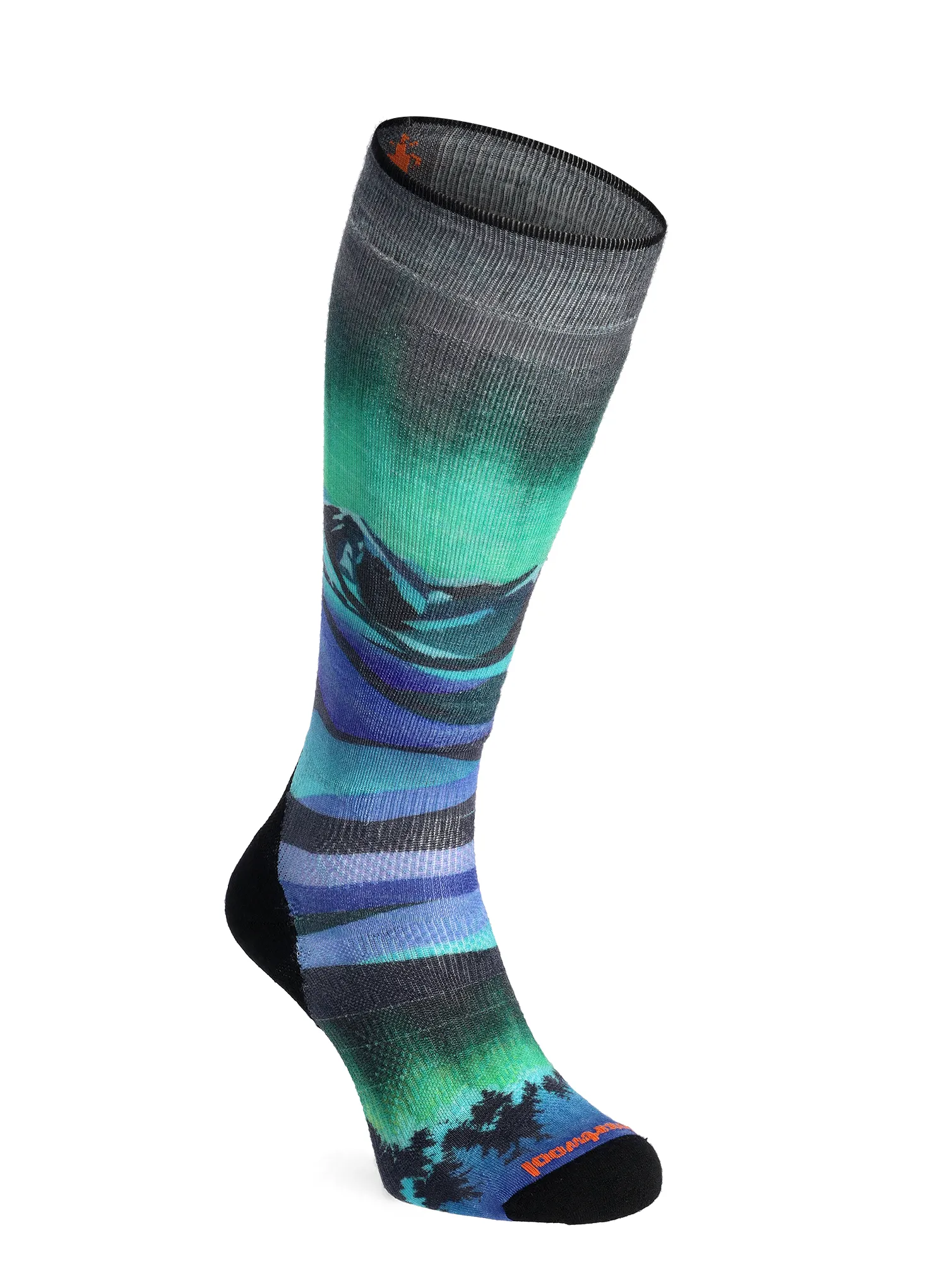 Ženske čarape Smartwool Ski Targeted Cushion Compression Print OTC Socks - black
