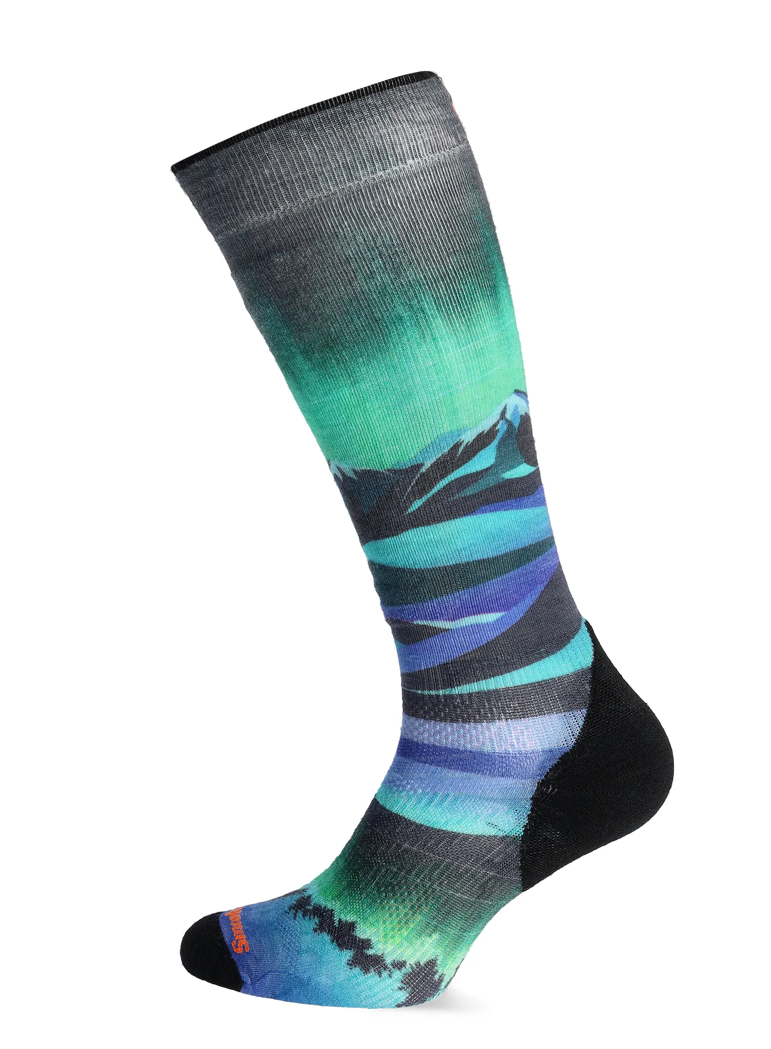 Ženske čarape Smartwool Ski Targeted Cushion Compression Print OTC Socks - black