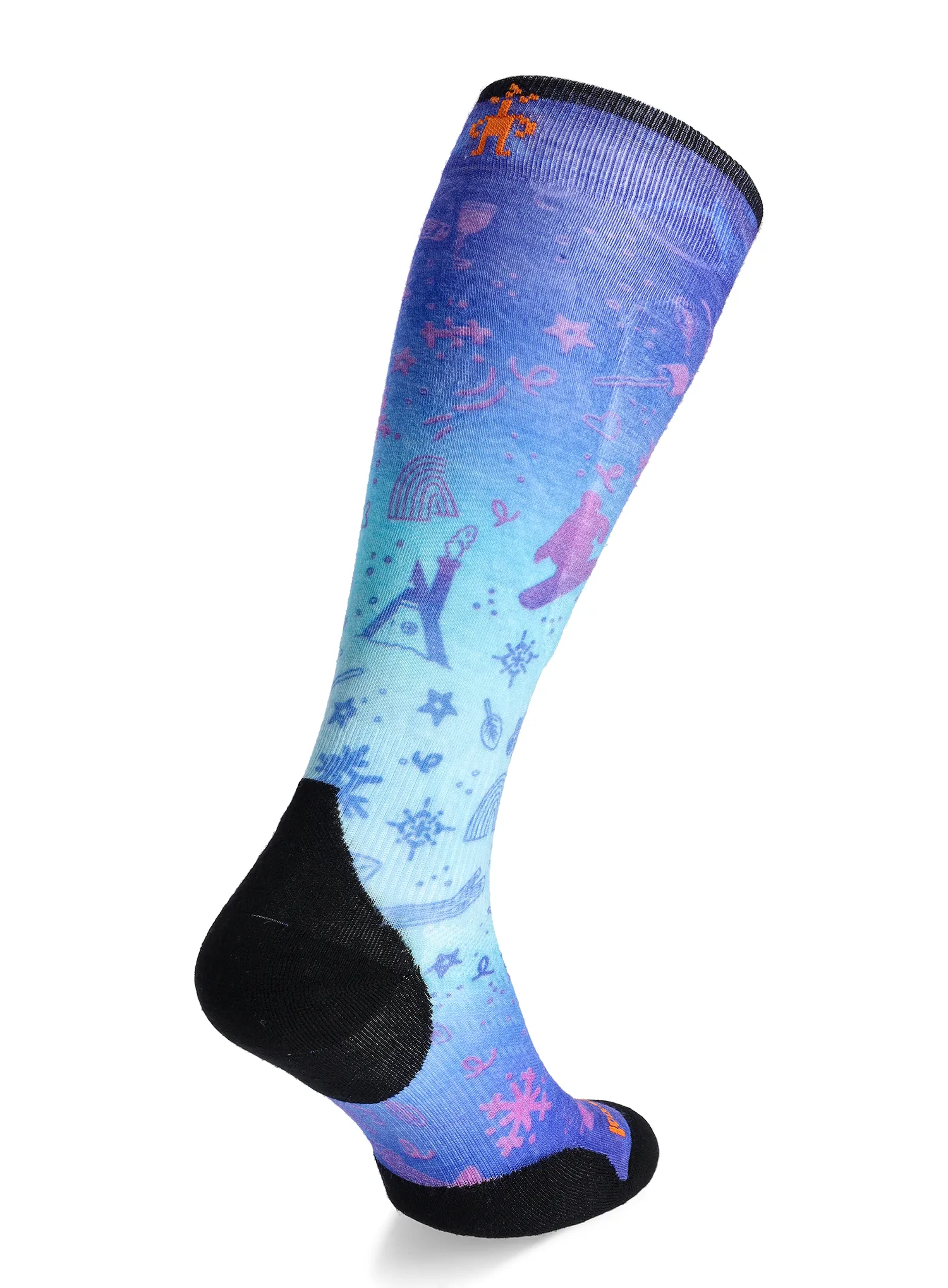 Skijaške čarape Smartwool Ski Targeted Cushion Nature Doodles Print OTC Socks - capri