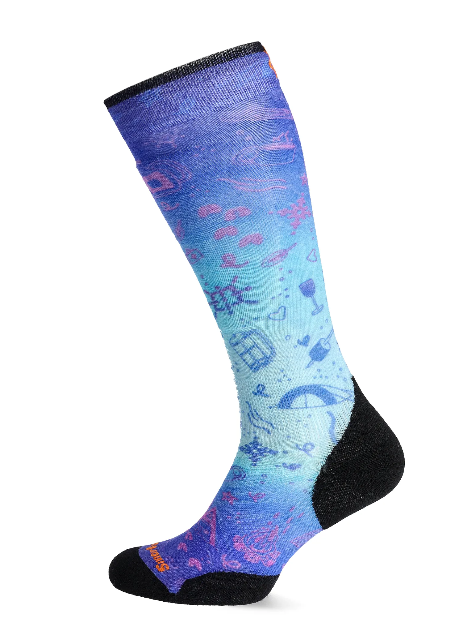Skijaške čarape Smartwool Ski Targeted Cushion Nature Doodles Print OTC Socks - capri
