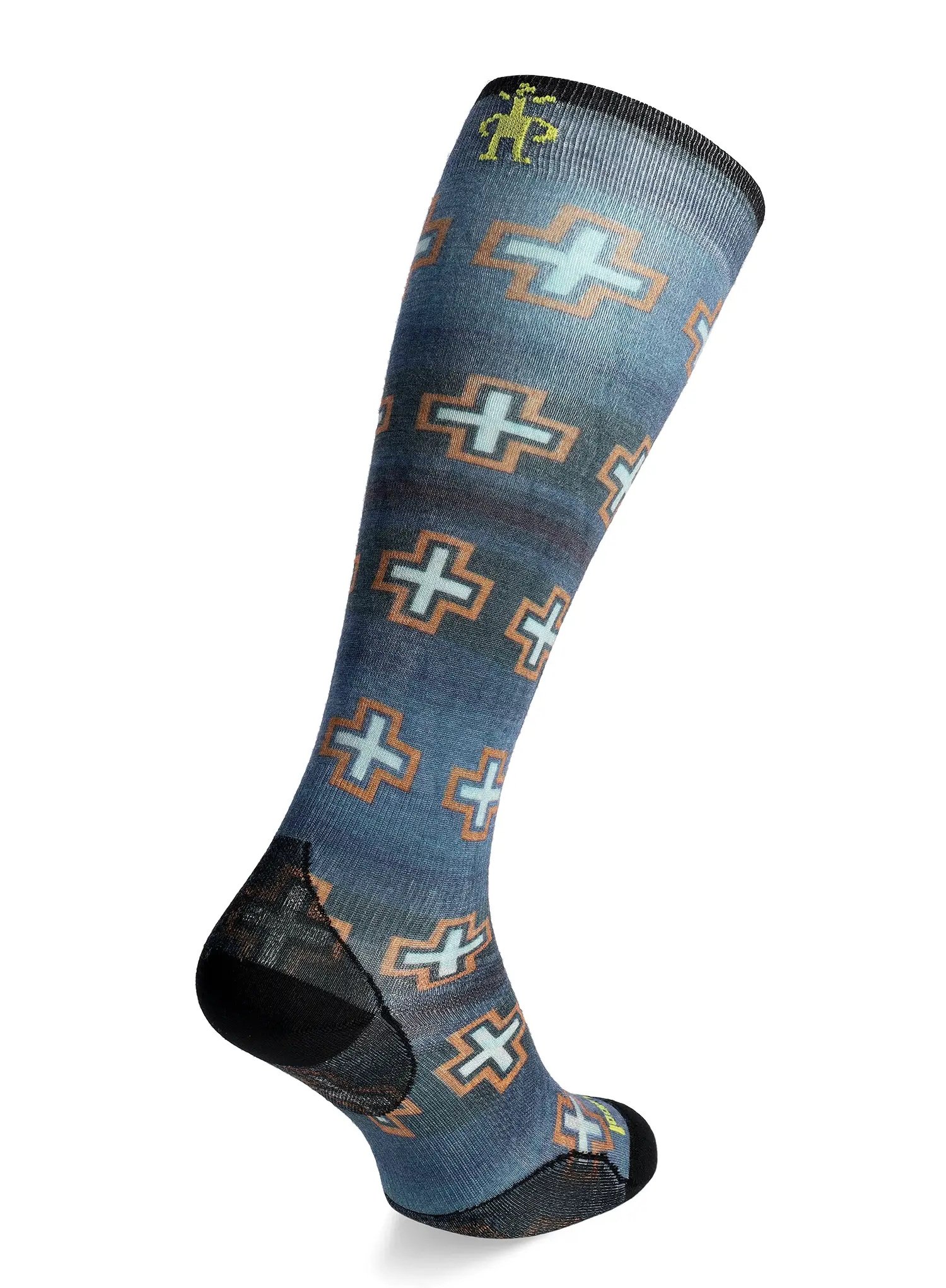 Skijaške čarape Smartwool Ski Zero Cushion Paths Crossed Print OTC Socks - deep navy