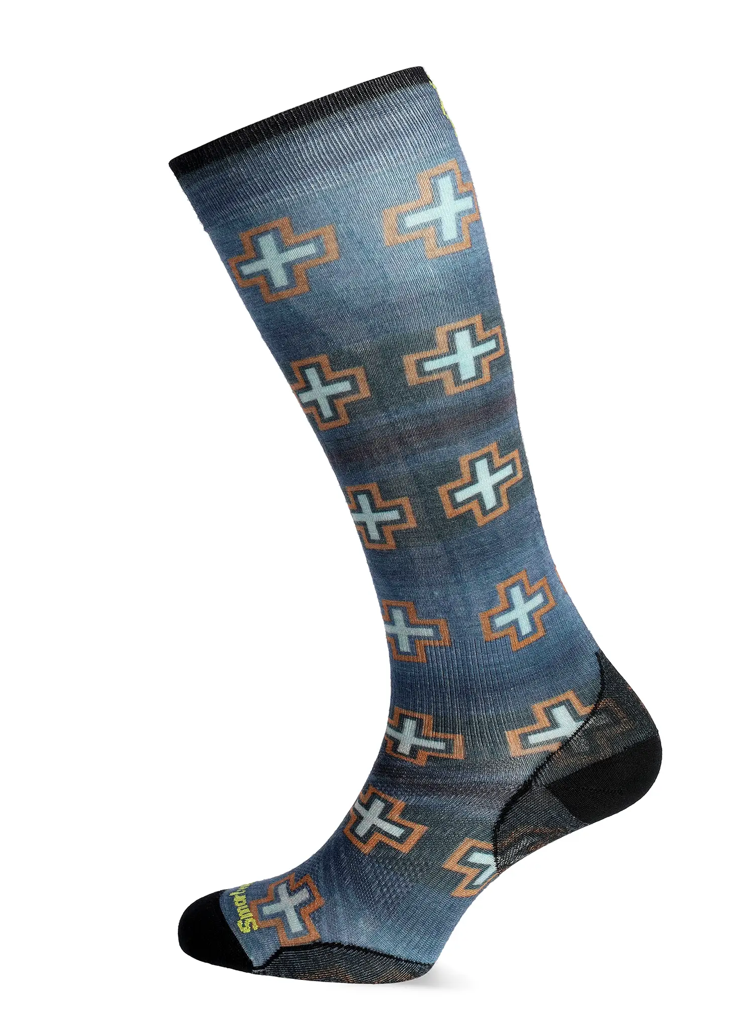Skijaške čarape Smartwool Ski Zero Cushion Paths Crossed Print OTC Socks - deep navy