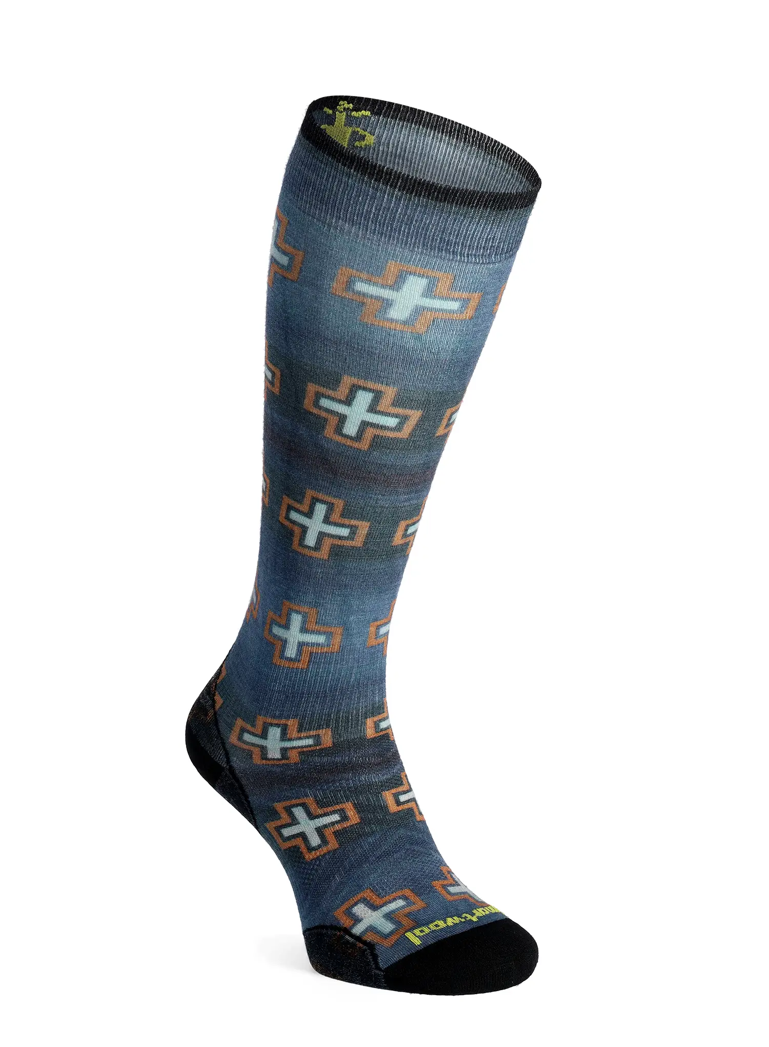 Skijaške čarape Smartwool Ski Zero Cushion Paths Crossed Print OTC Socks - deep navy