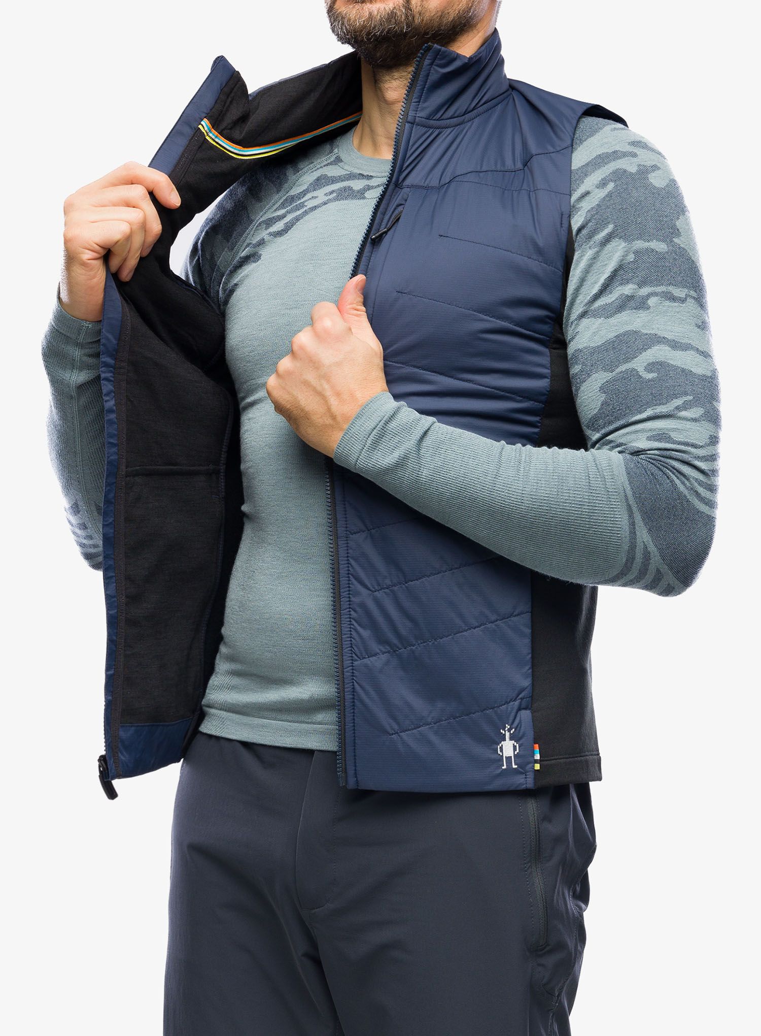 Prsluk s postavom Smartwool Smartloft Vest - deep navy