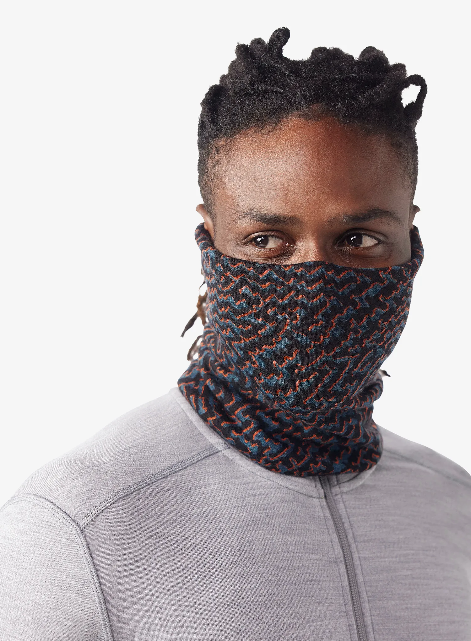 Grijač za vrat Smartwool Thermal Merino Reversible Neck Gaiter - black retro line