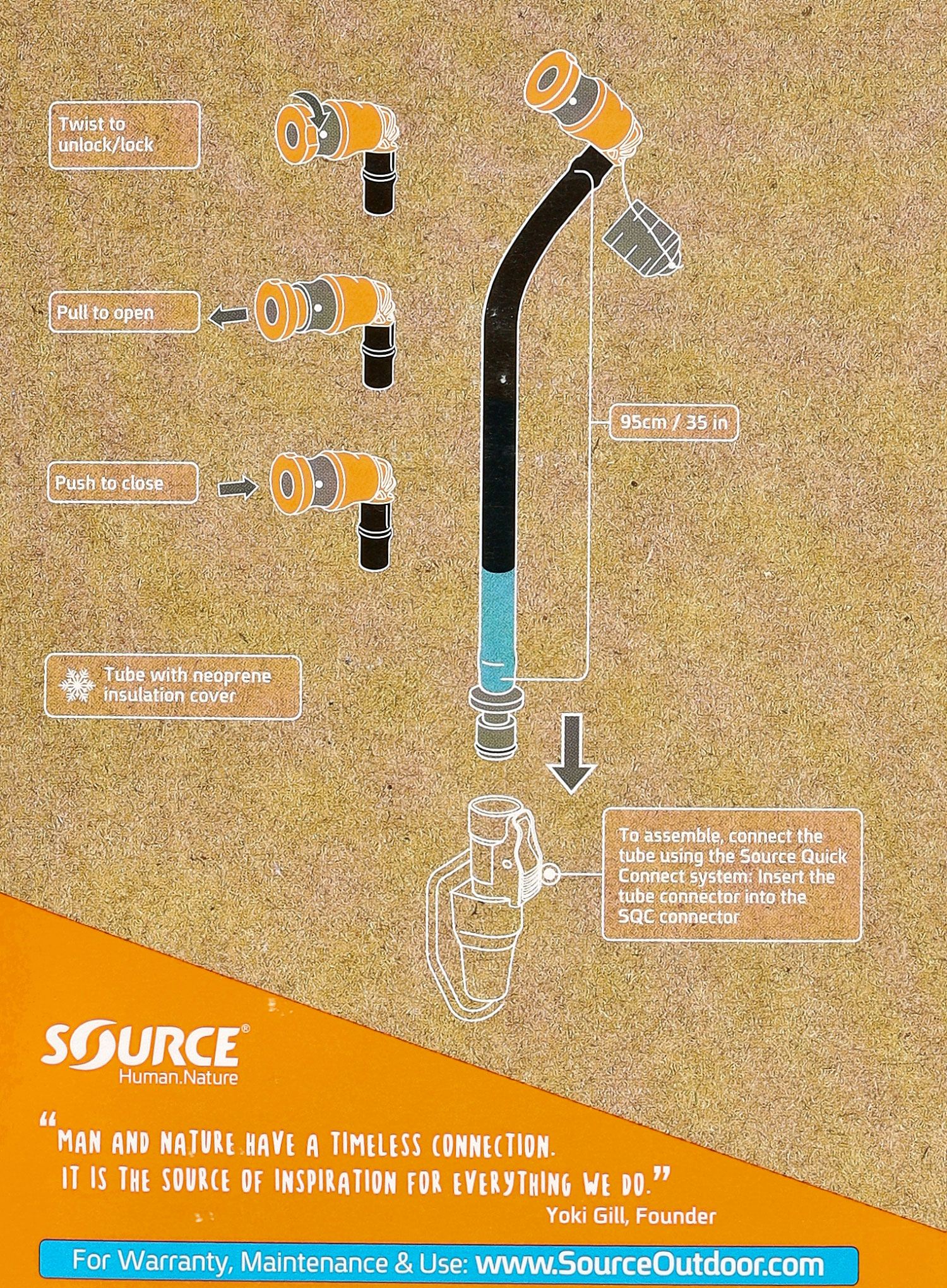 Cijev Source Winter Tube Kit - black