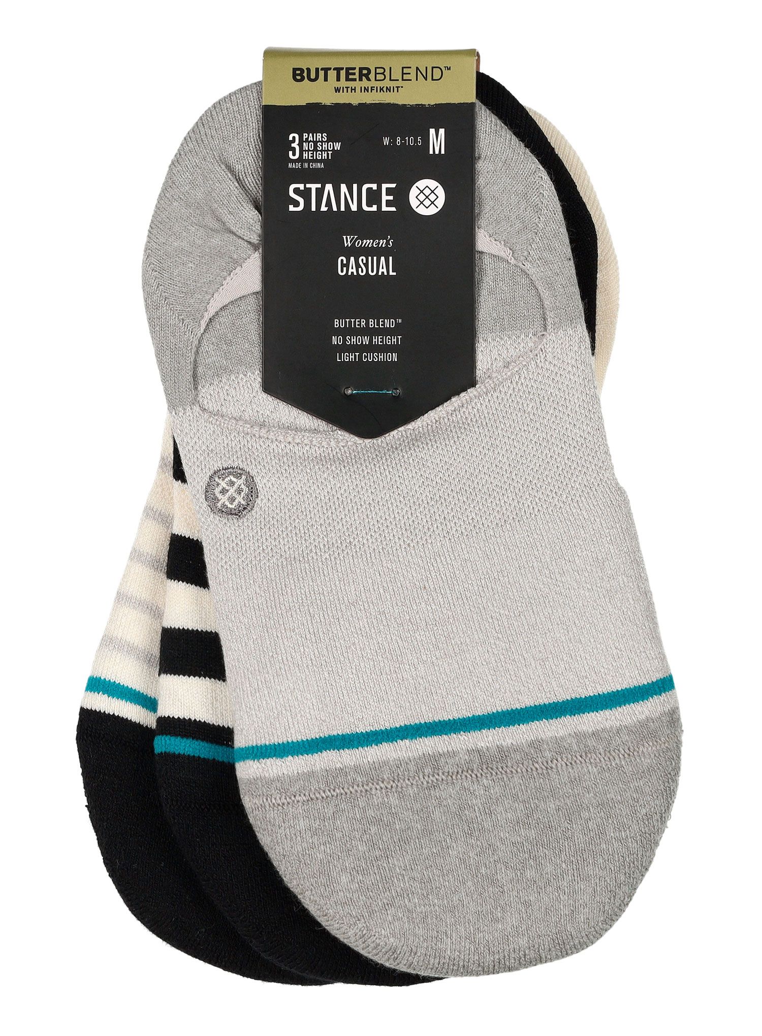 Ženske planinarske čarape Stance Butter 3 Pack - heathergrey