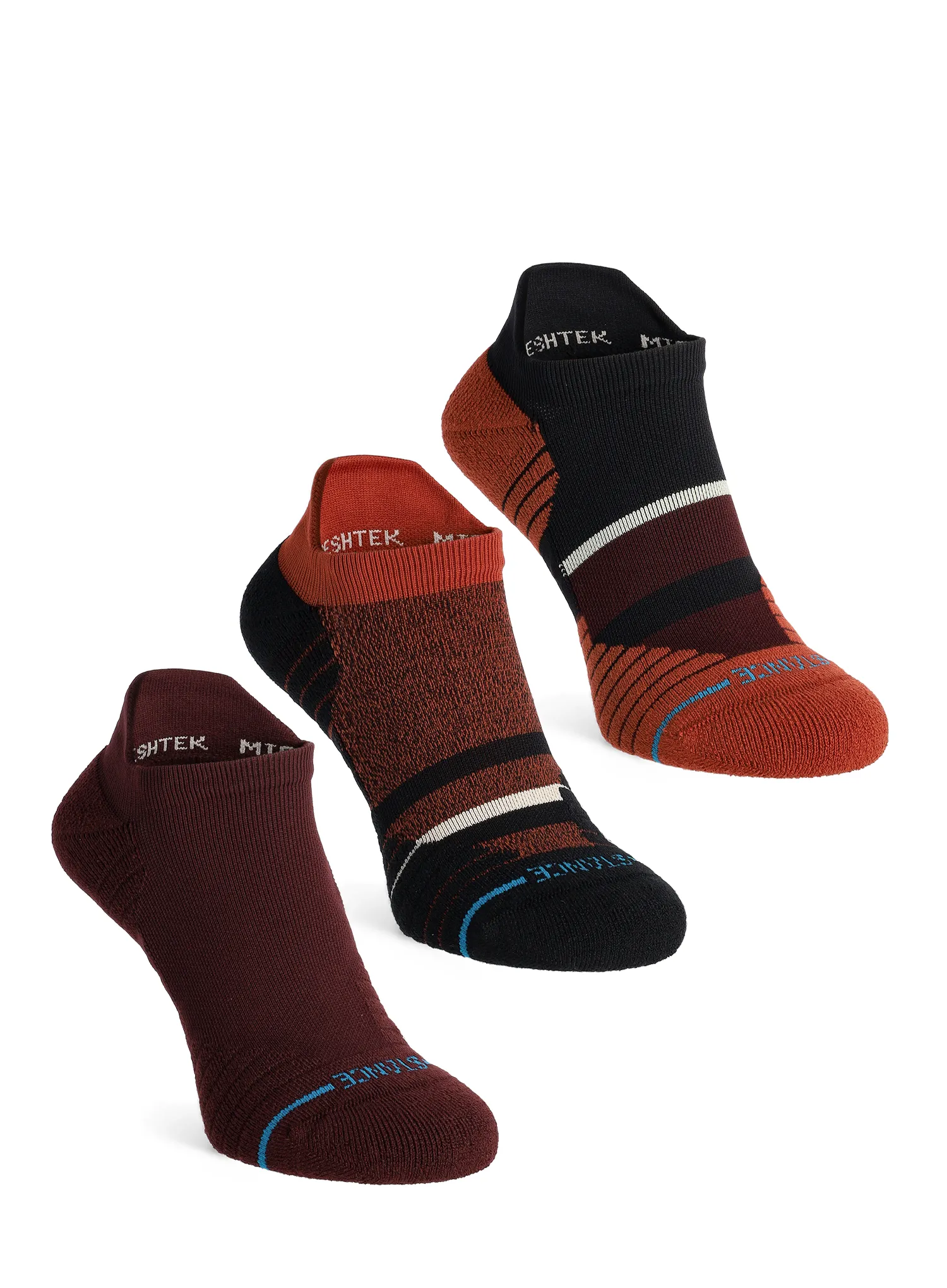 Čarape Stance Cavern Mid Tab 3-Pack - wine