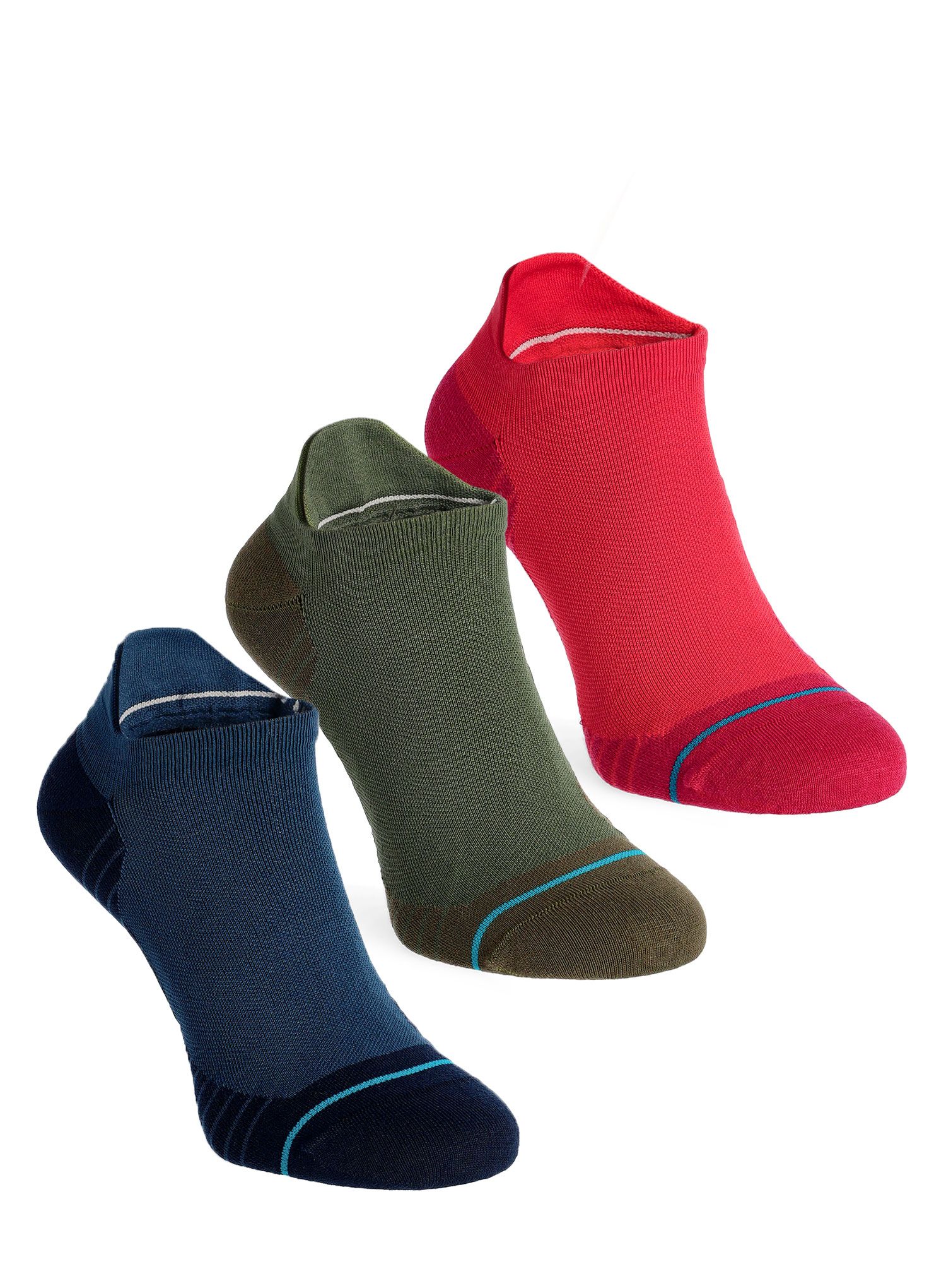 Čarape za trčanje Stance Get Set Tab 3 Pack - red