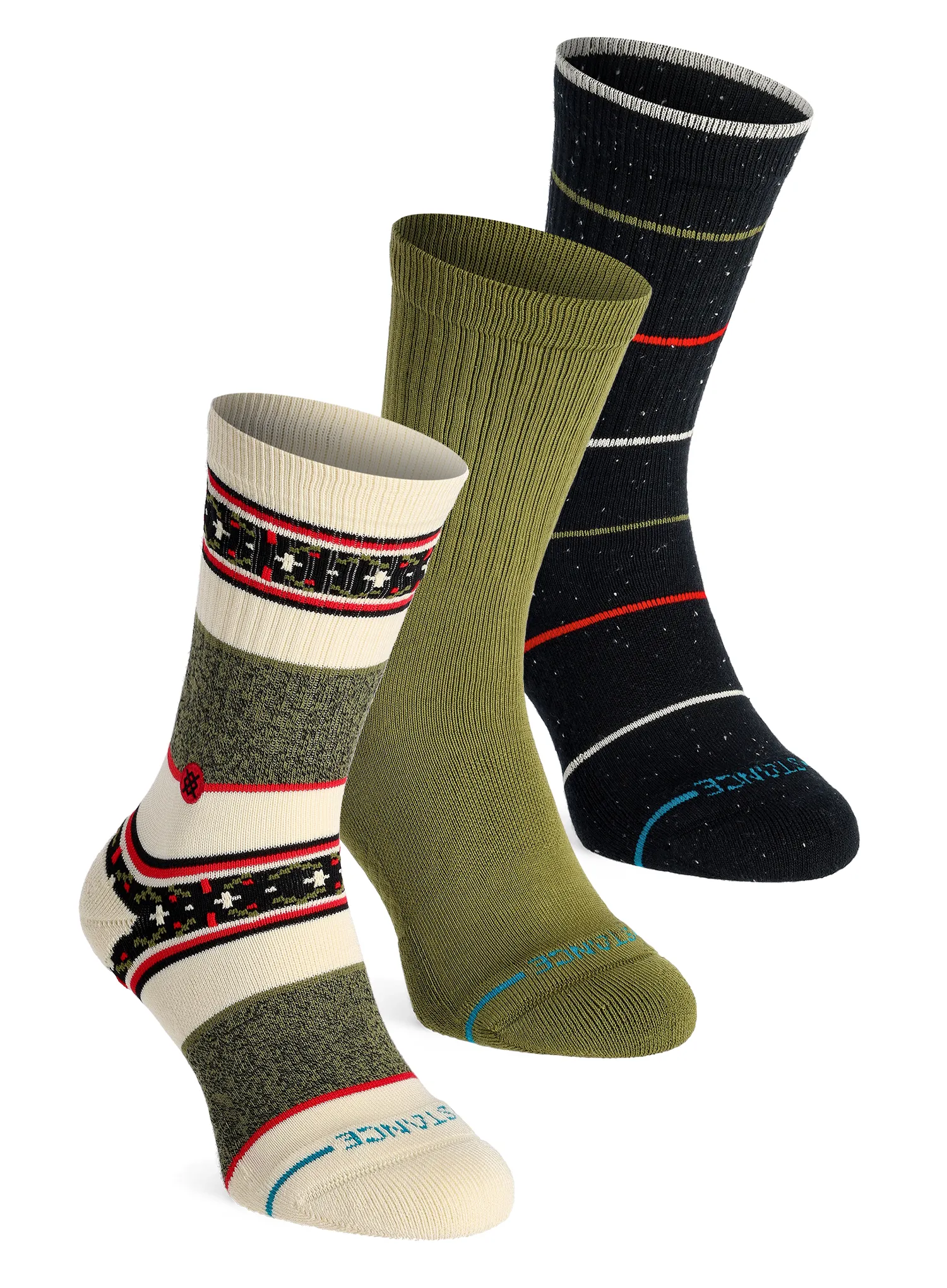 Čarape Stance Greetings Crew 3-Pack - black