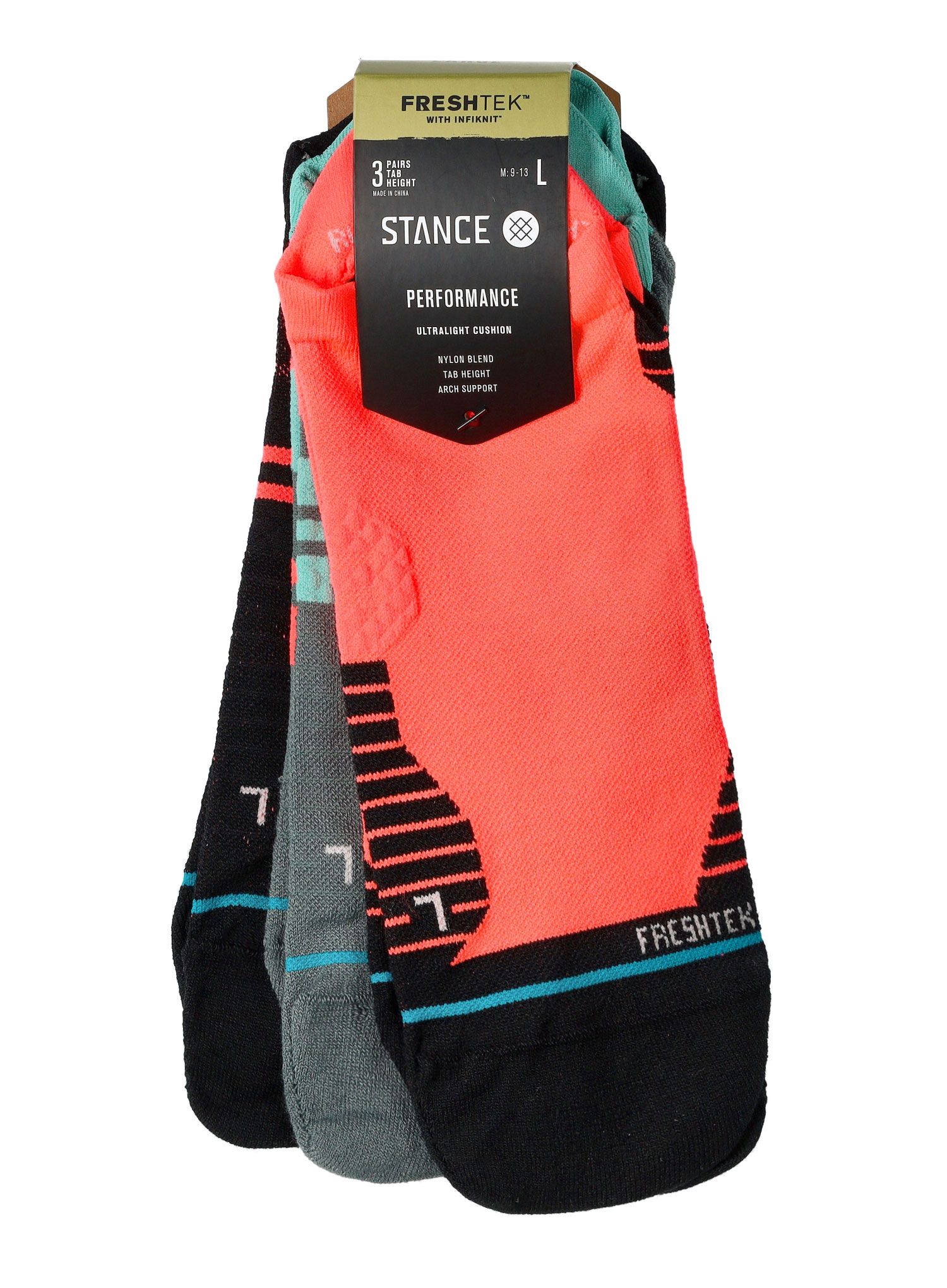 Čarape za trčanje Stance Quantum Tab 3 Pack - multi