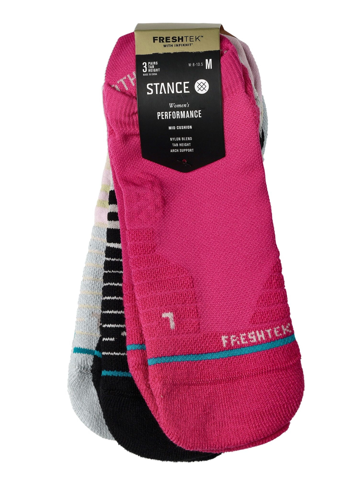 Ženske čarape Stance Way To Go 3 Pack - magenta