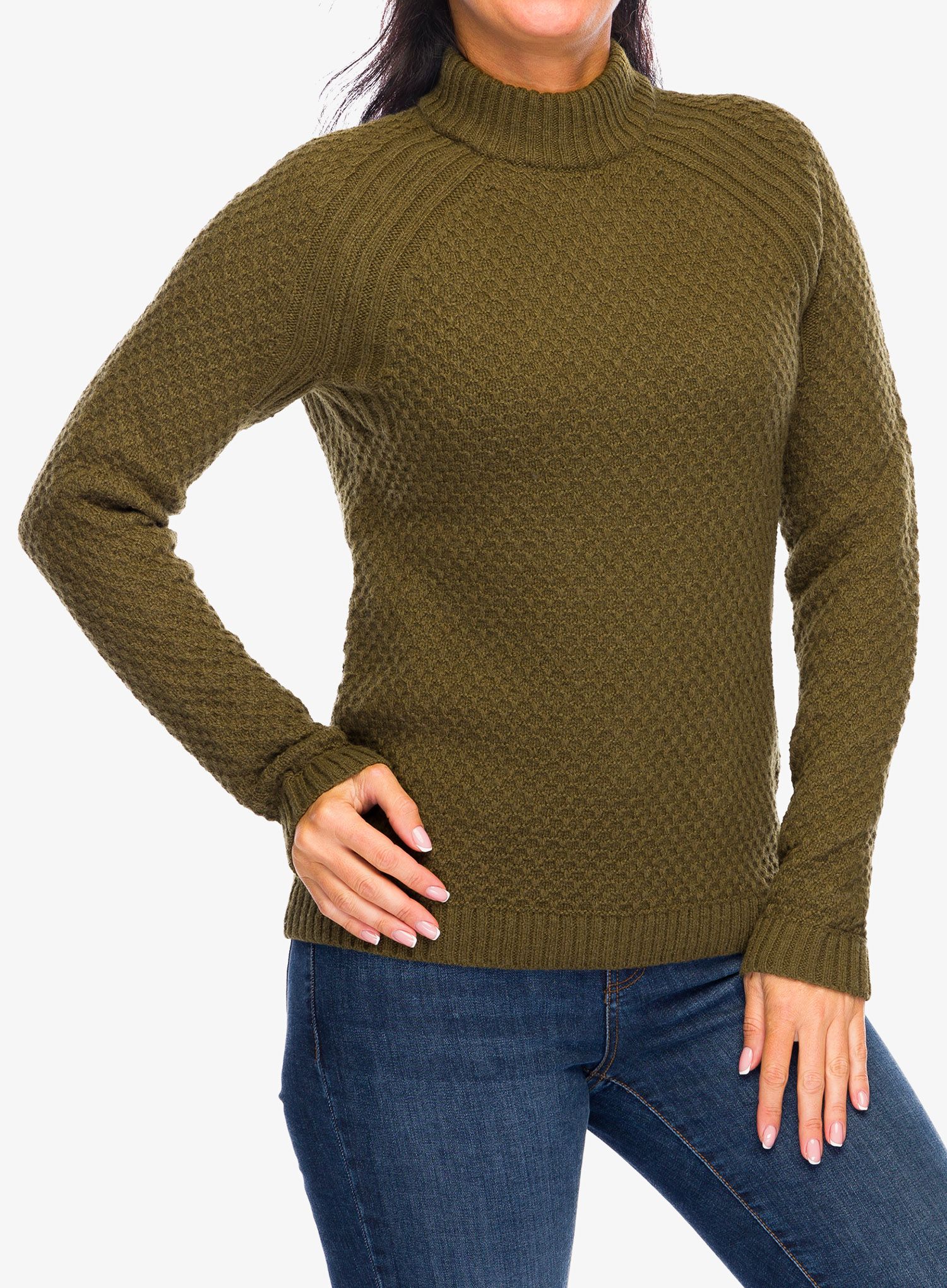 Ženski džemper Royal Robbins Westlands Mock Neck - dark olive