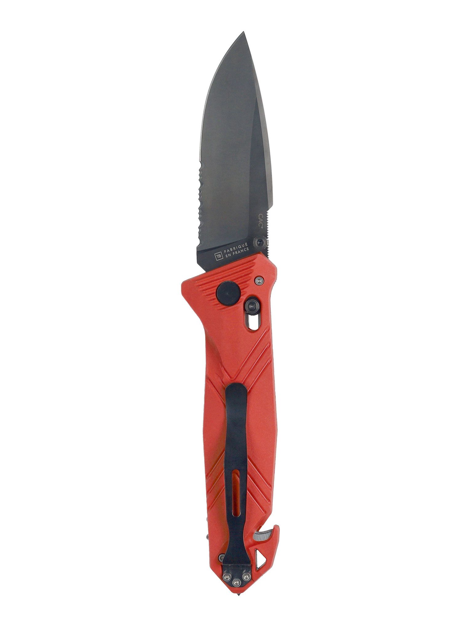 Sklopivi putni nož TB Outdoor CAC Serration - red
