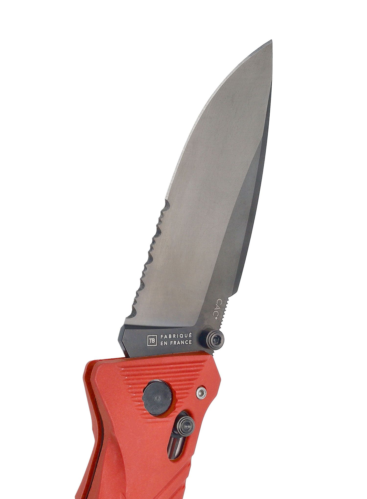 Sklopivi putni nož TB Outdoor CAC Serration - red