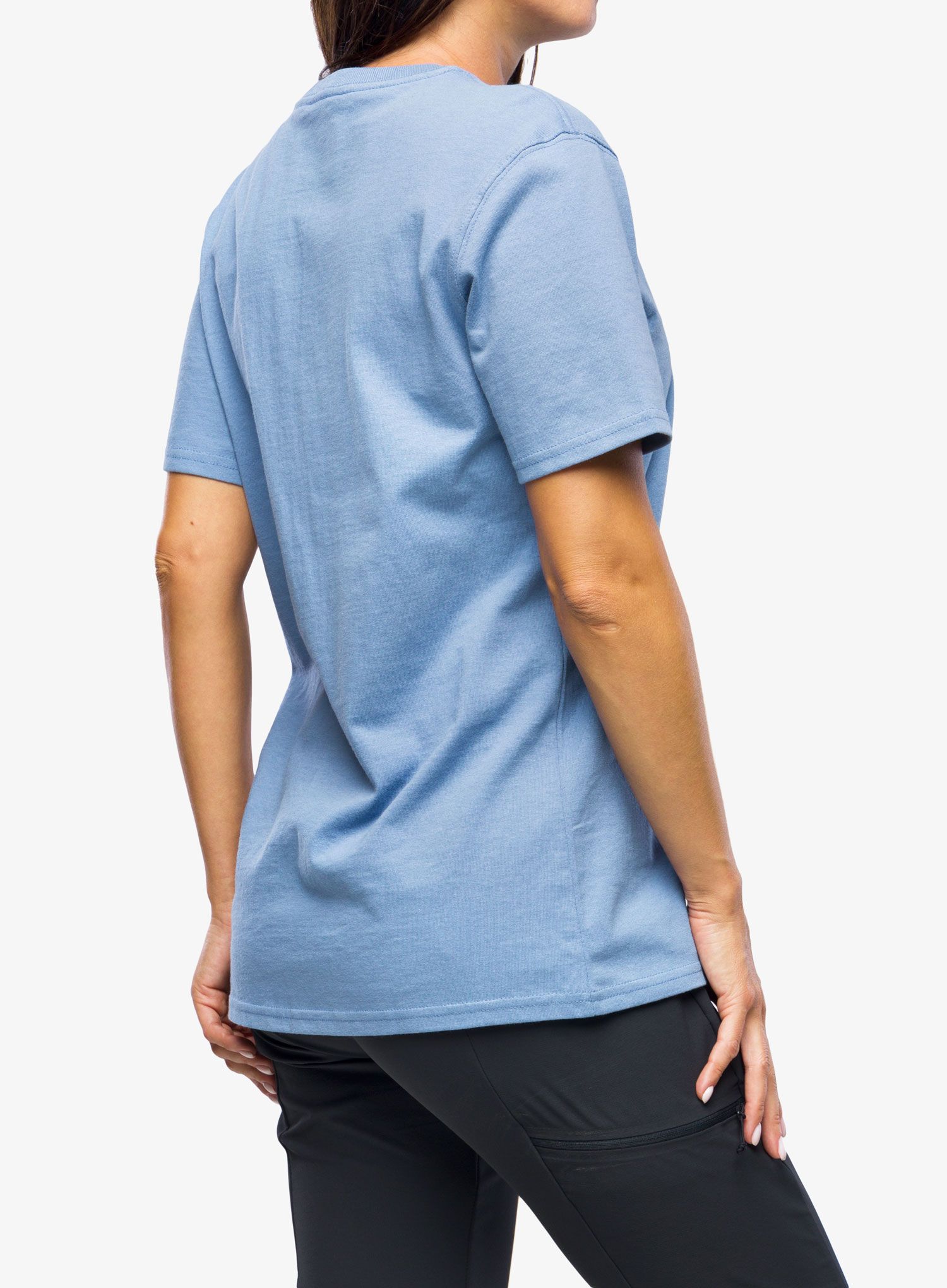 Ženska pamučna majica Carhartt Workwear Pocket S/S T-Shirt - skystone