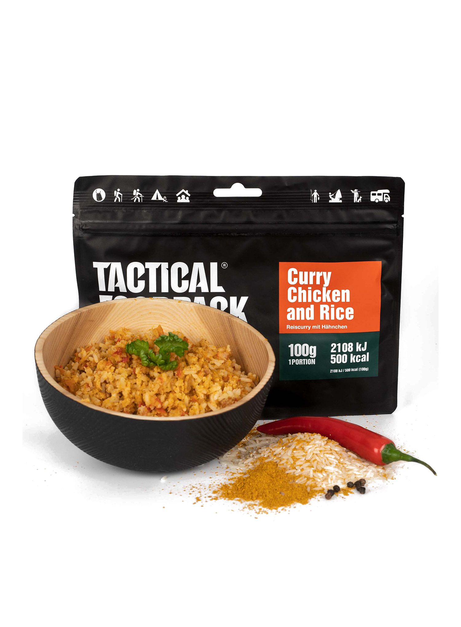 Liofilizat Tactical Foodpack Curry Chicken and Rice 400 g