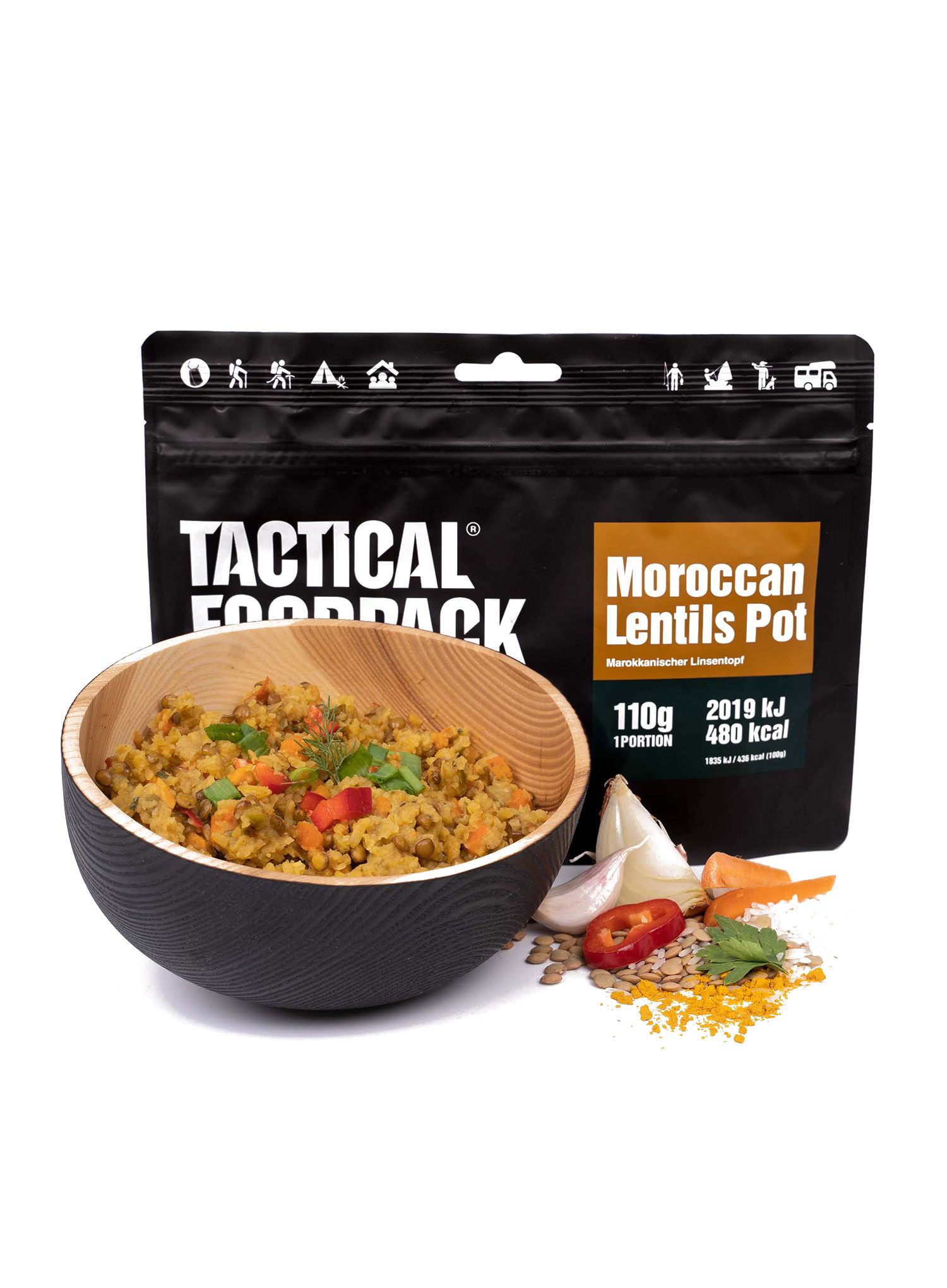 Liofilizat Tactical Foodpack Moroccan Lentils Pot 410 g