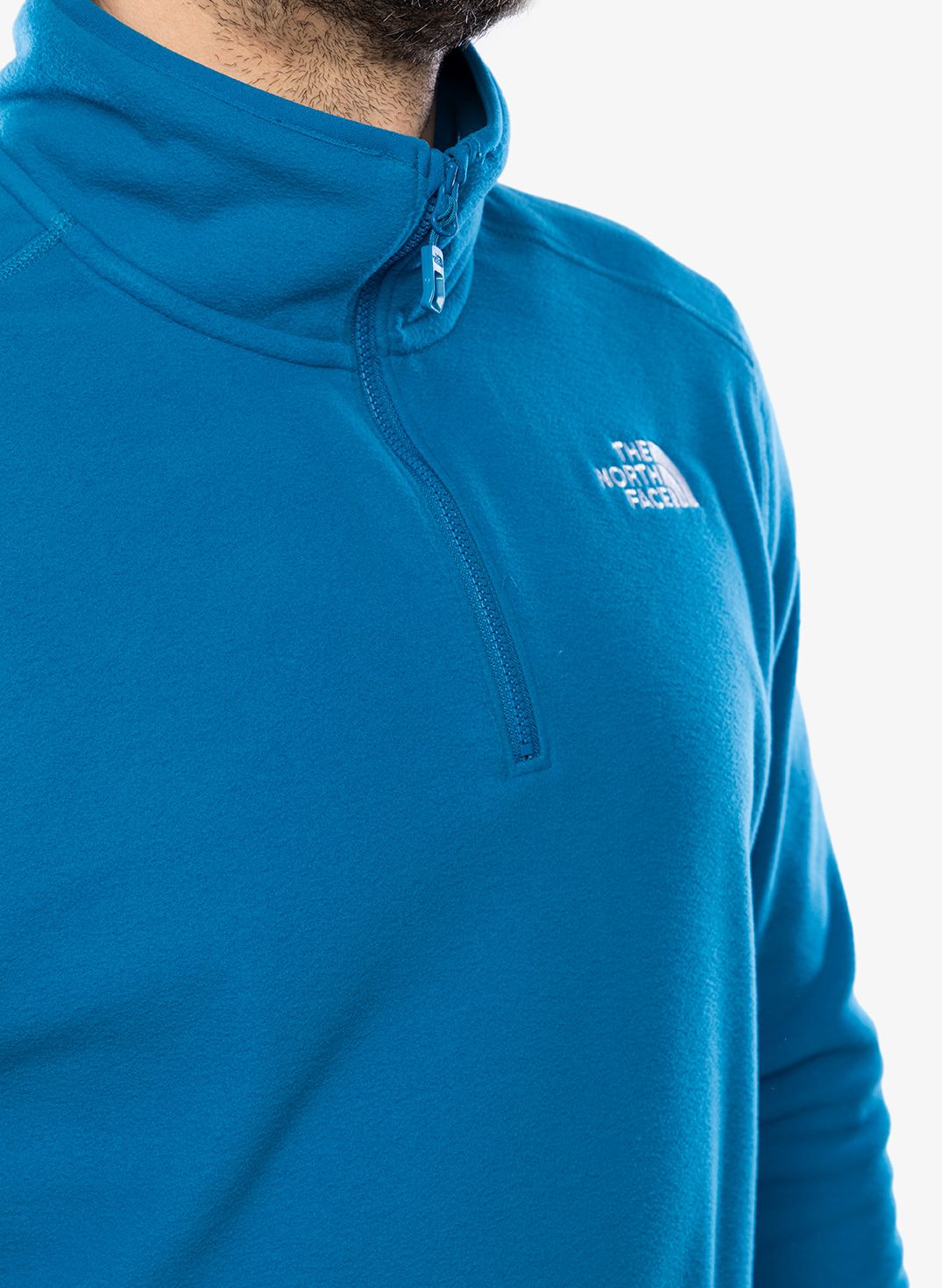 Dukserica od flisa The North Face 100 Glacier 1/4 Zip - adriatic blue