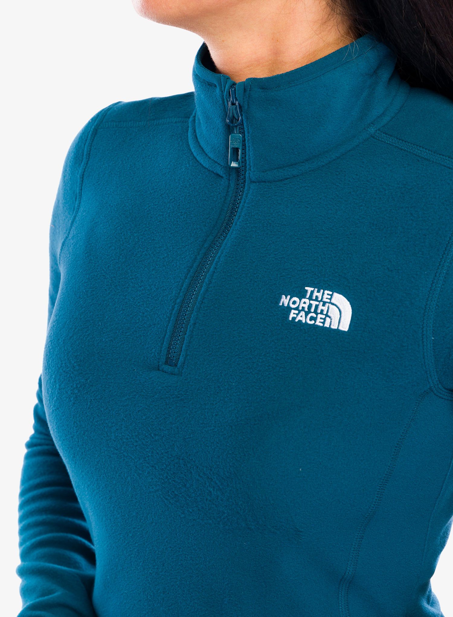 Ženska dukserica od flisa The North Face 100 Glacier 1/4 Zip - midnight petrol
