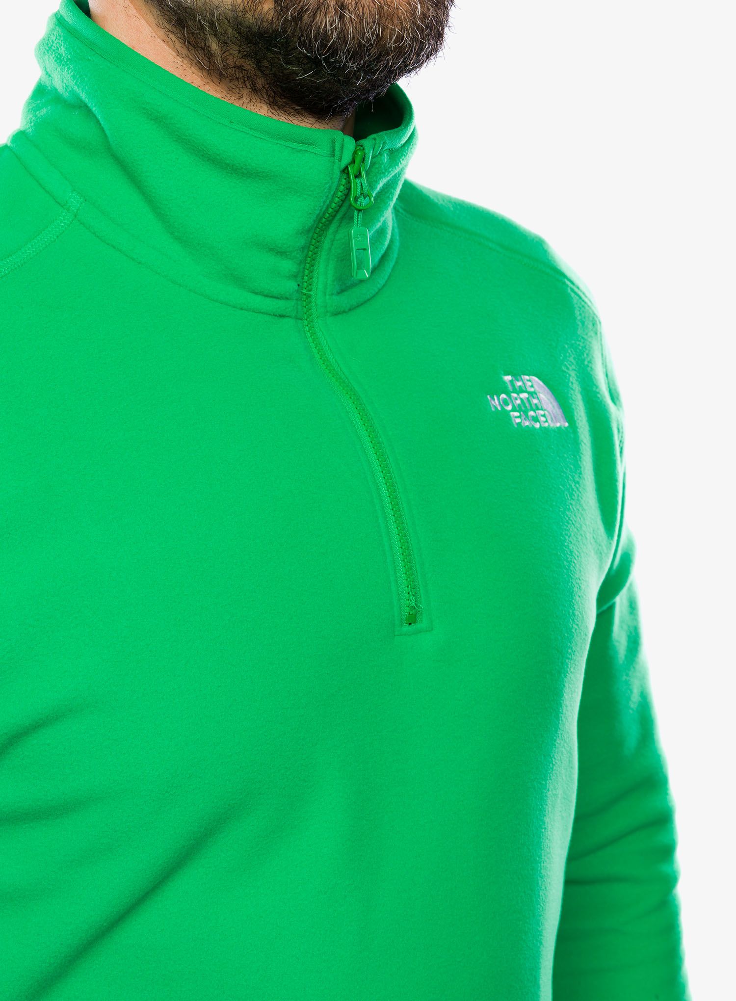 Dukserica s 1/2 patentnim zatvaračem The North Face 100 Glacier 1/4 Zip - optic emerald