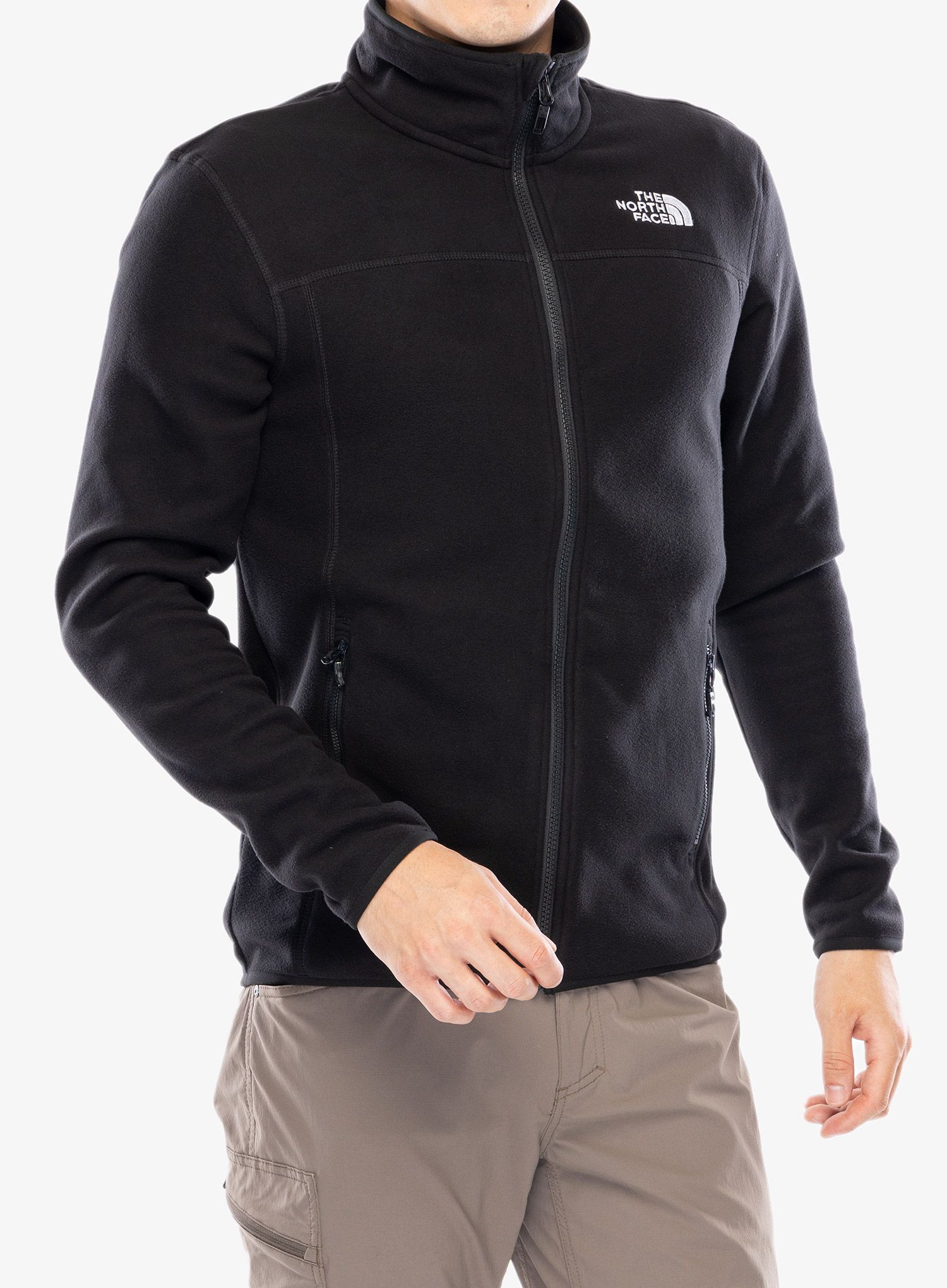 Dukserica od flisa The North Face 100 Glacier Full Zip - tnf black