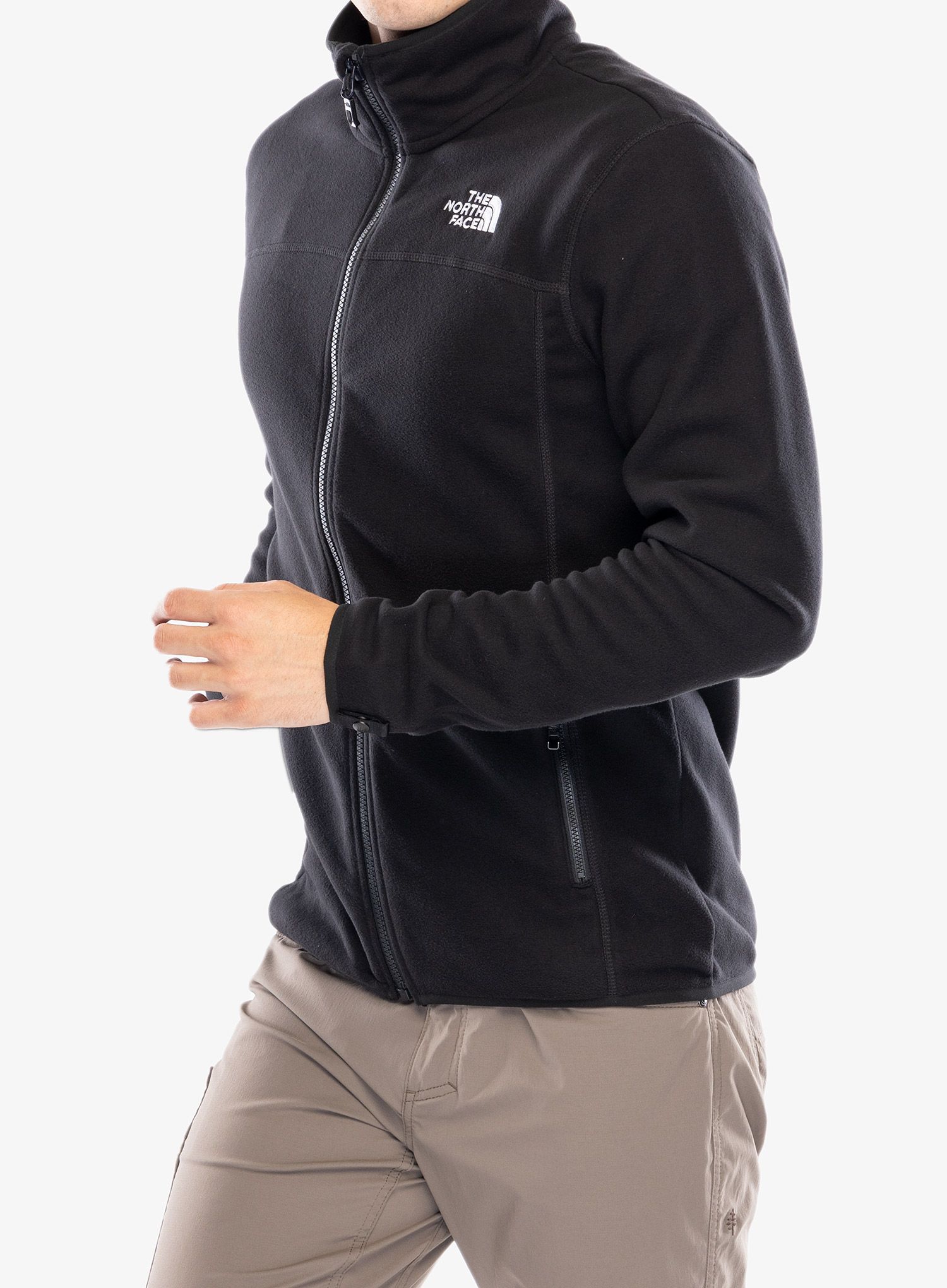 Dukserica od flisa The North Face 100 Glacier Full Zip - tnf black