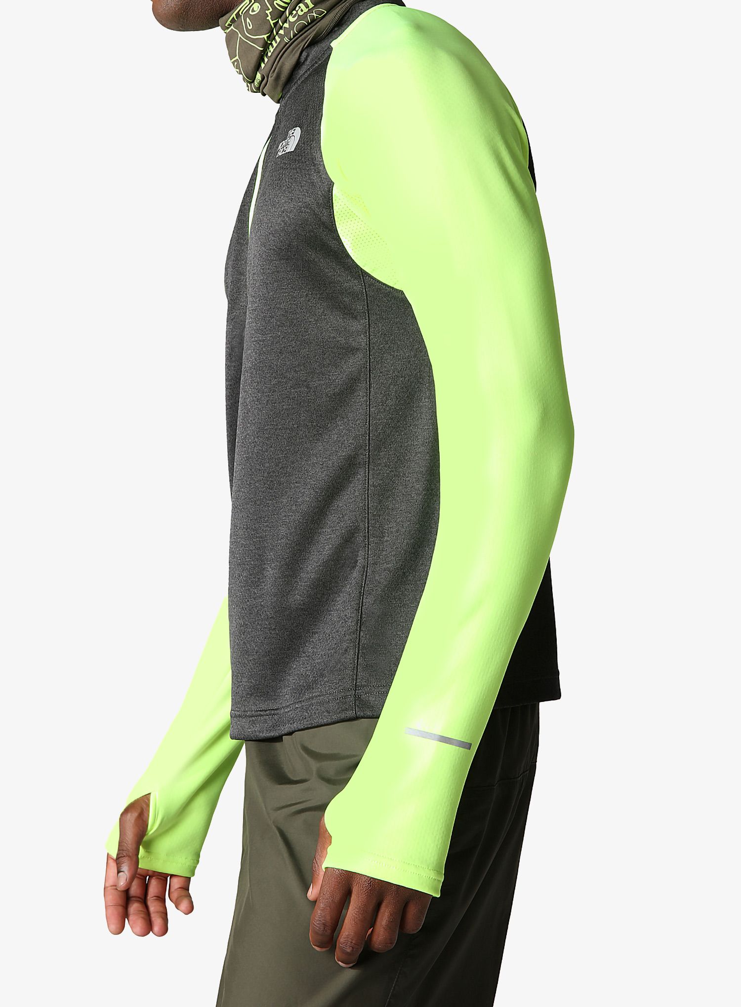 Dukserica za trčanje The North Face 1/4 Zip Run Fleece - yellow/grey