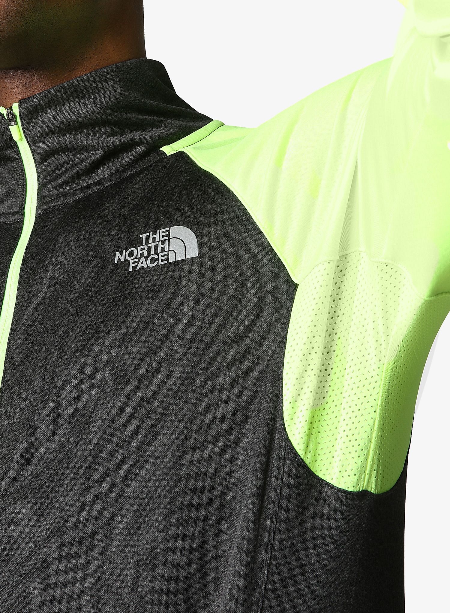 Dukserica za trčanje The North Face 1/4 Zip Run Fleece - yellow/grey