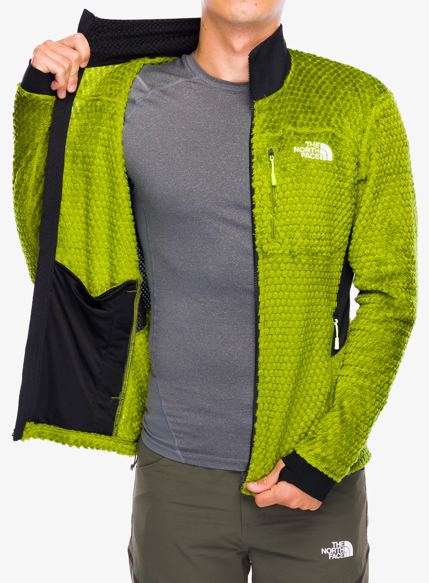 Dukserica od flisa The North Face Alpedge High Loft Jacket - oak green/tnf black