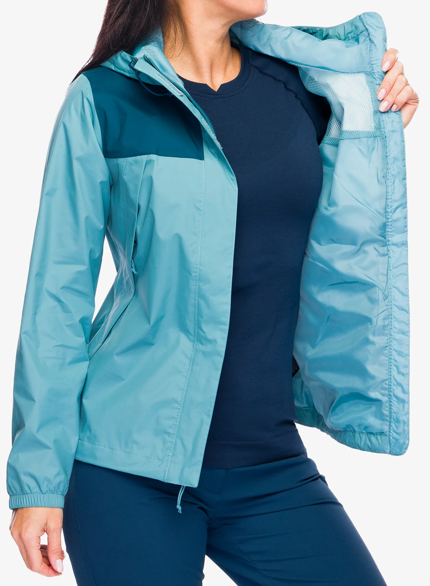 Ženska kišna jakna The North Face Antora Jacket - algae blue/midnight petrol