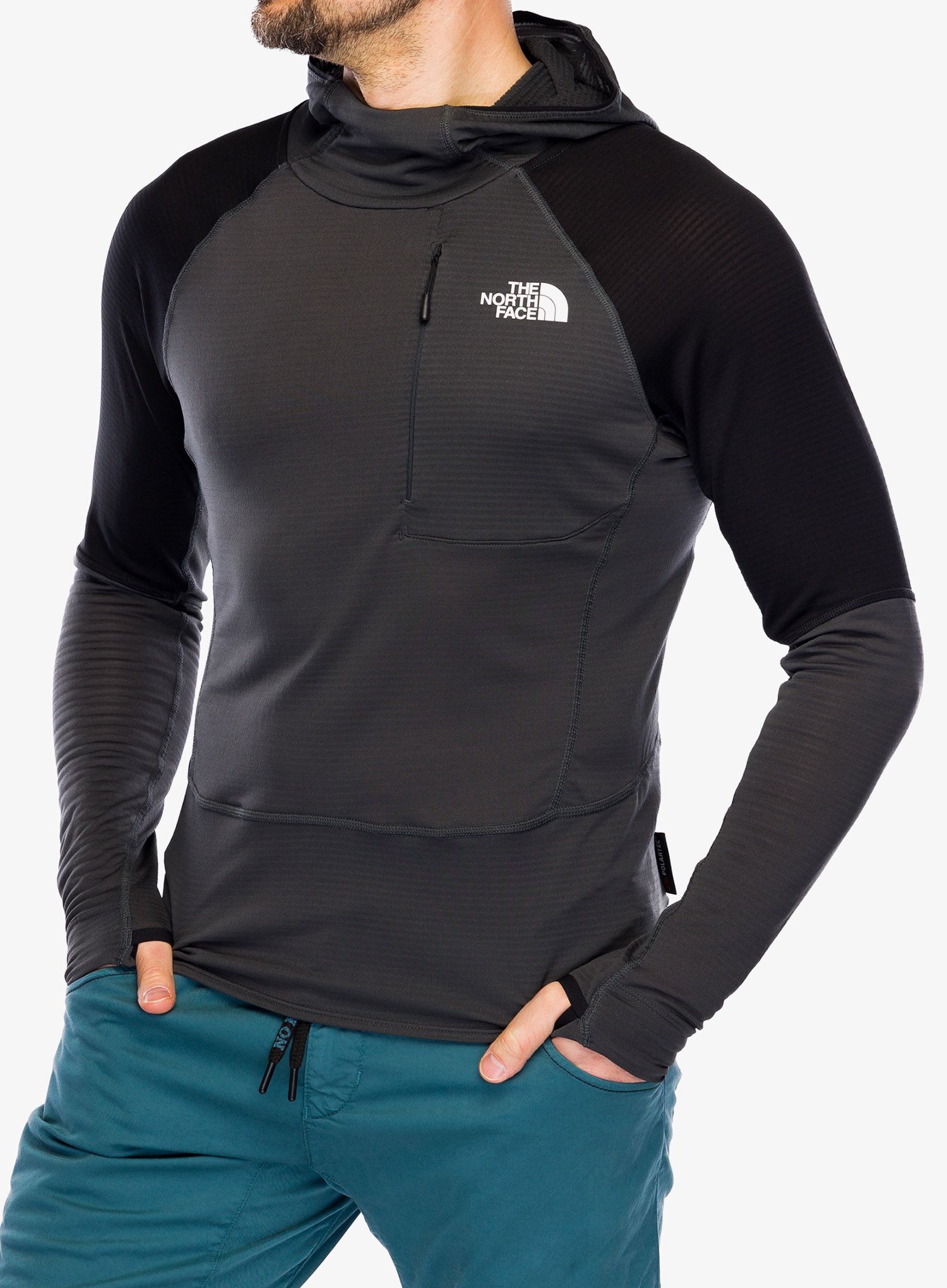 Majica s kapuljačom The North Face Bolt Polartec Pull On - asphalt grey/black