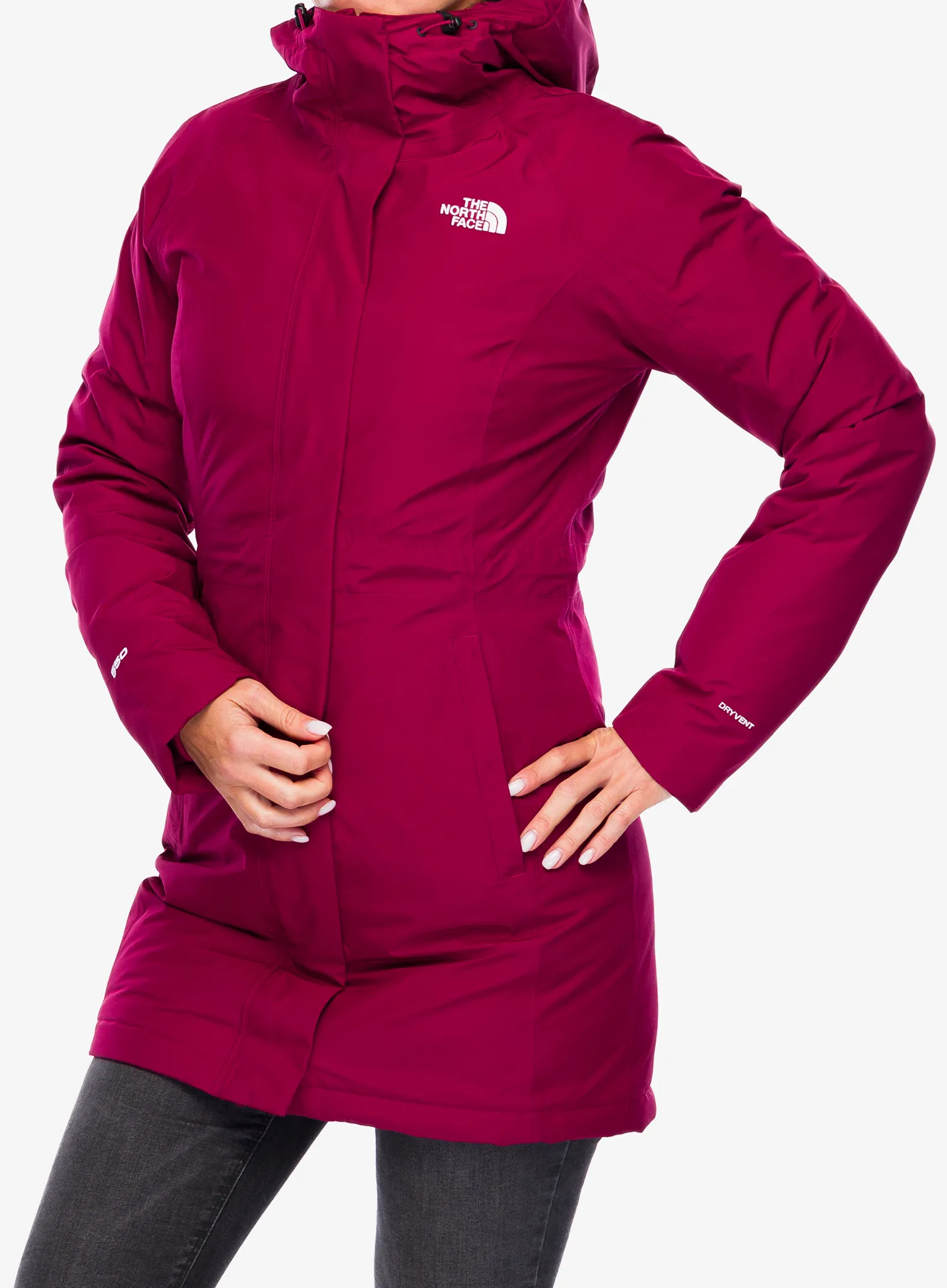 Ženski kaput The North Face Brooklyn Parka - beetroot