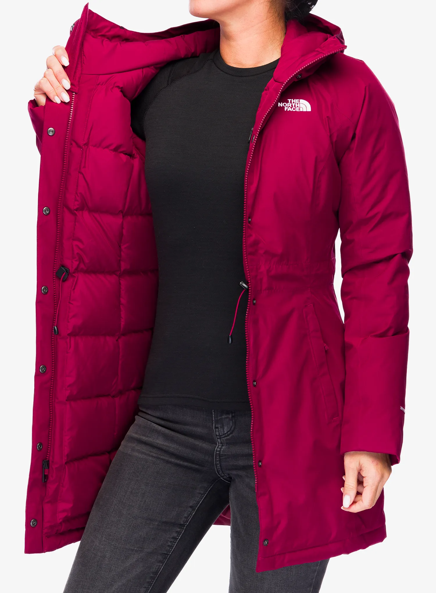 Ženski kaput The North Face Brooklyn Parka - beetroot