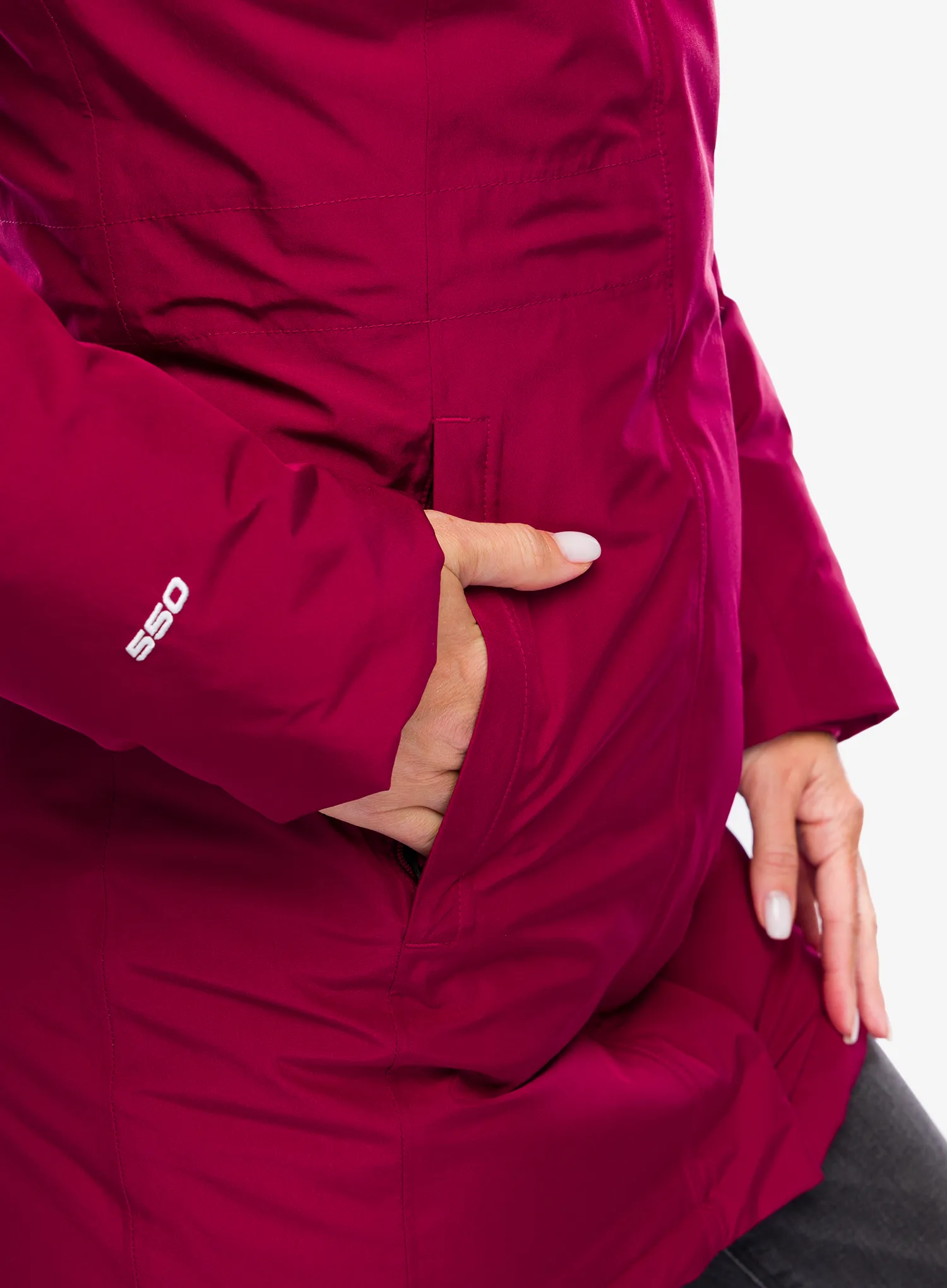 Ženski kaput The North Face Brooklyn Parka - beetroot