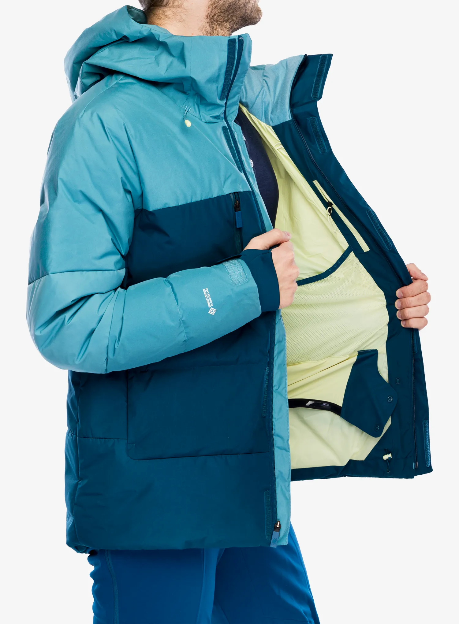 Skijaška jakna The North Face Corefire Down Windstopper Jacket - midnight petrol/algae blue