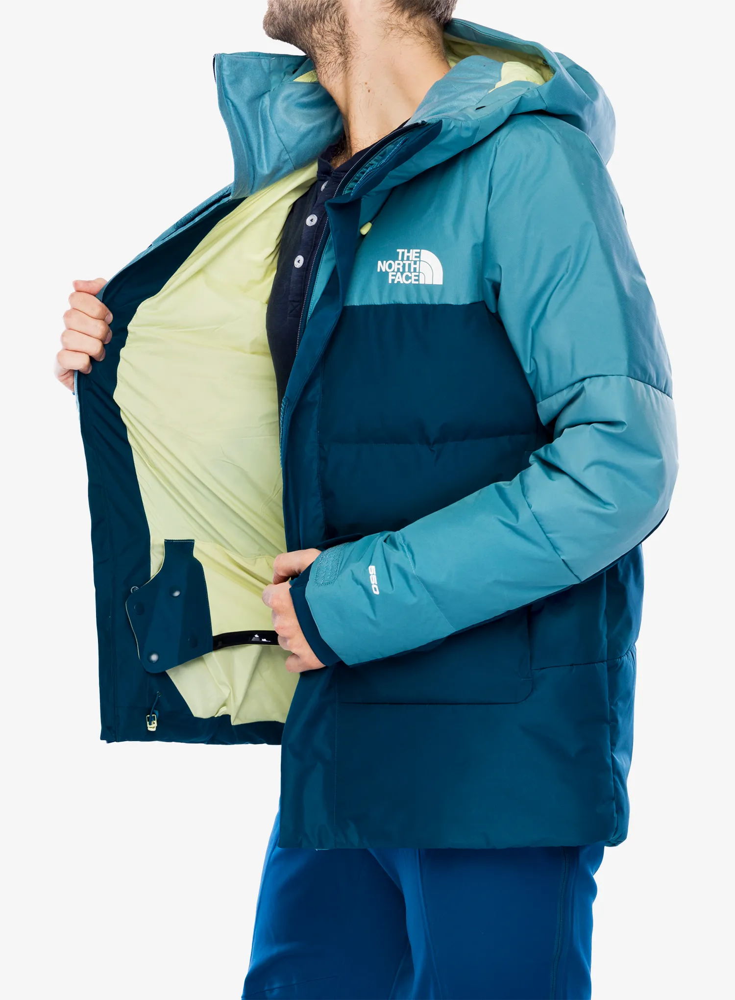 Skijaška jakna The North Face Corefire Down Windstopper Jacket - midnight petrol/algae blue