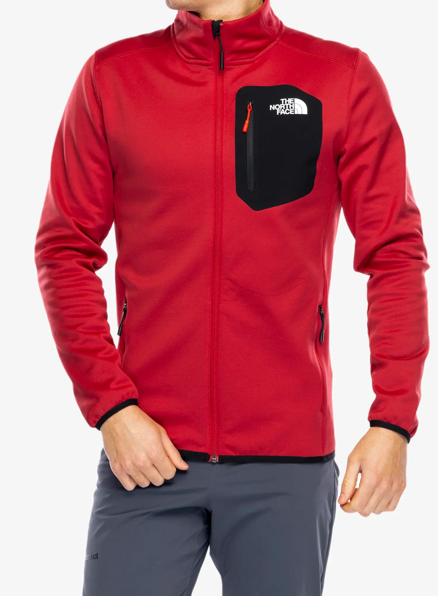 Jakna od flisa The North Face Crest FZ - garnet red/tnf black