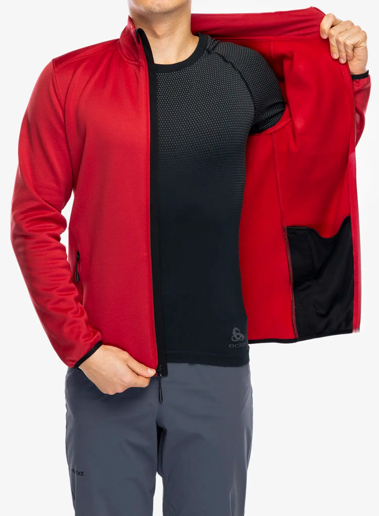 Jakna od flisa The North Face Crest FZ - garnet red/tnf black