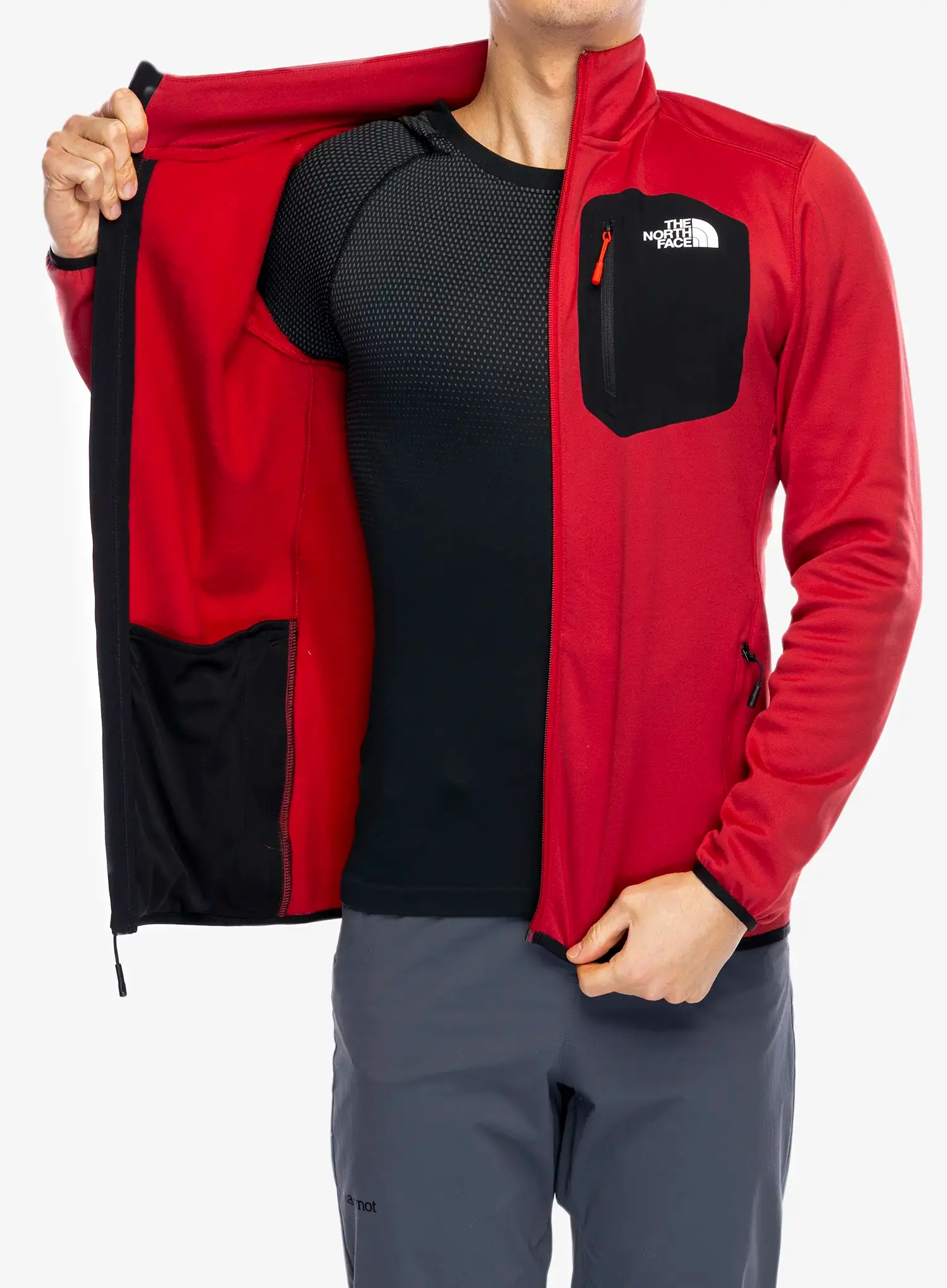 Jakna od flisa The North Face Crest FZ - garnet red/tnf black