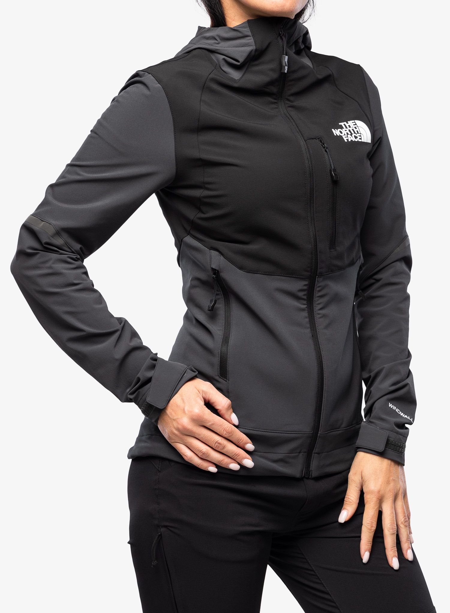 Ženski softshell The North Face Dawn Turn Hybrid Softshell Jacket - grey/black