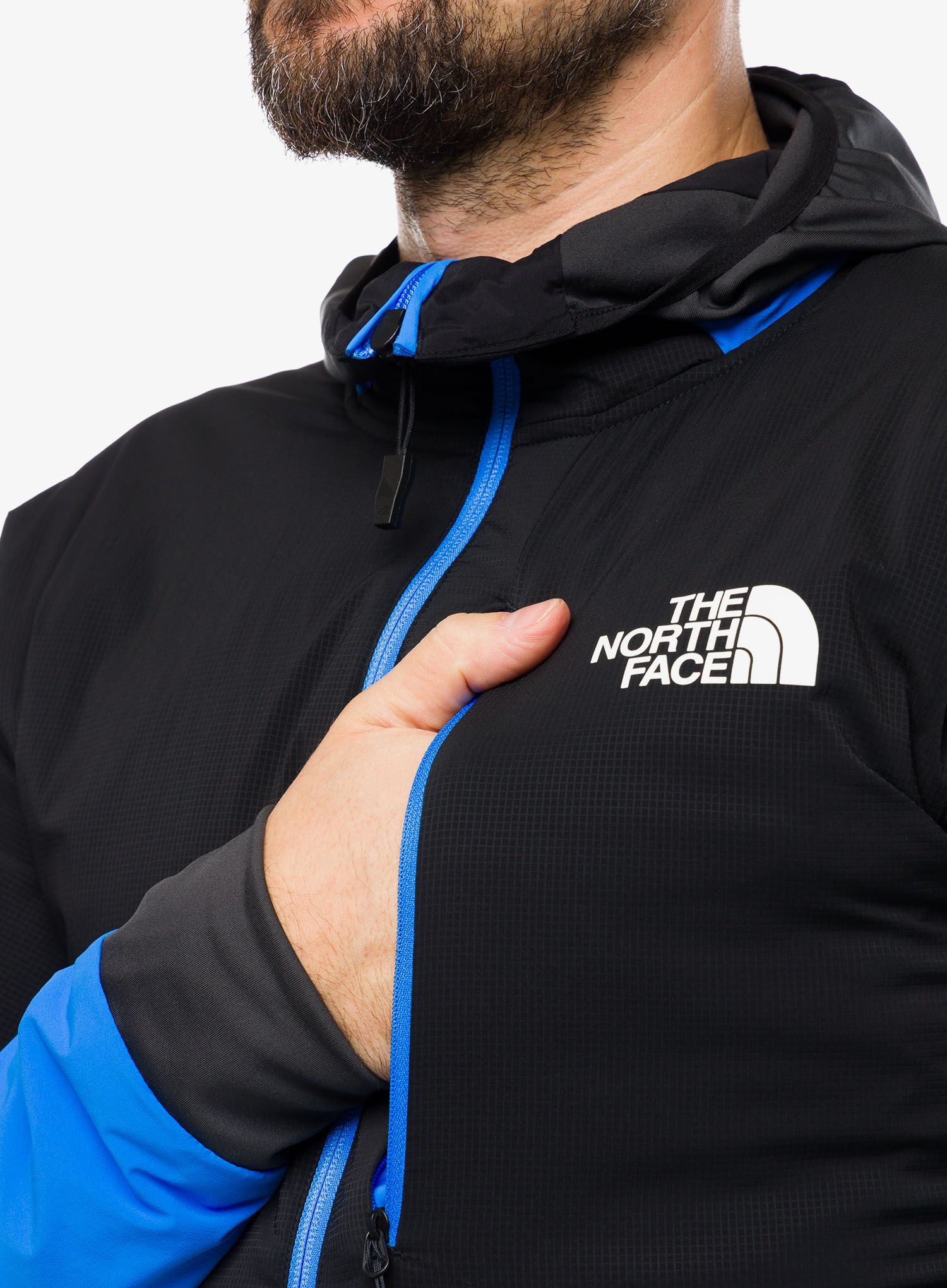Hibridna jakna The North Face Dawn Turn Hybrid Ventrix Hoodie - blue/black