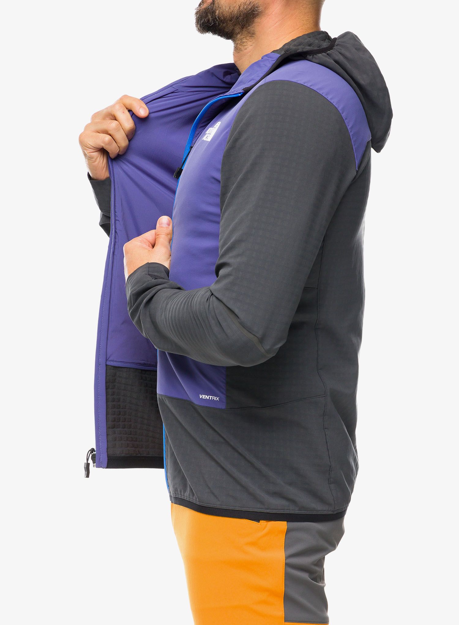 Jakna za turno skijanje The North Face Dawn Turn Hybrid Ventrix Midlayer - grey/cave blue