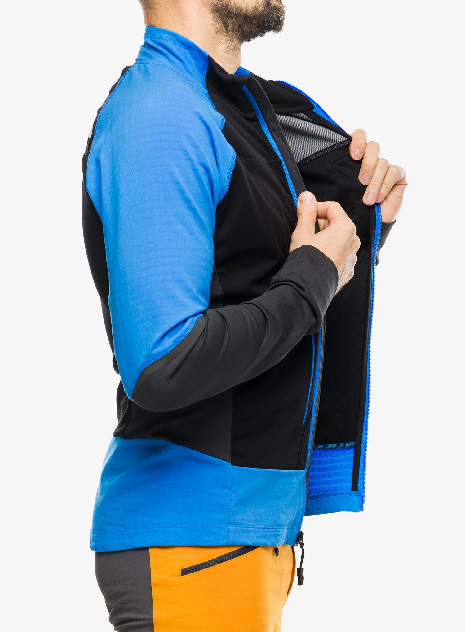 Jakna za turno skijanje The North Face Dawn Turn Softshell Fz - black/optic blue