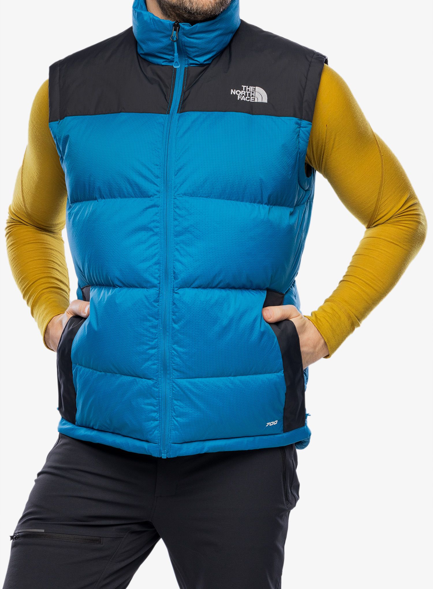 Perjani prsluk The North Face Diablo Down Vest - adriatic blue/tnf black