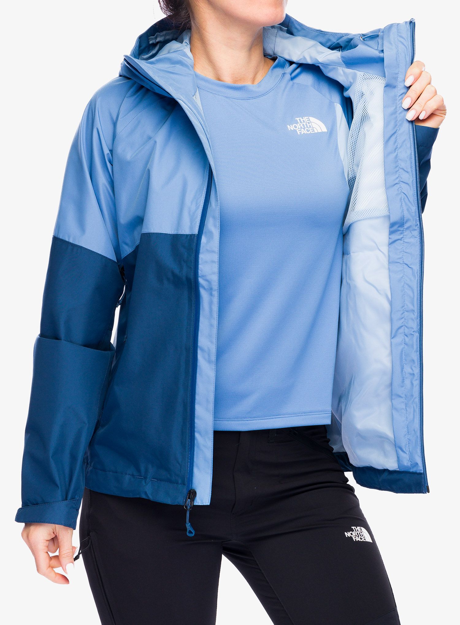 Ženska jakna s membranom The North Face Diablo Dynamic Zip-In Jacket - stone/blue